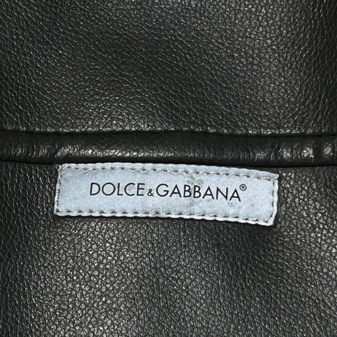 DOLCE&GABBANA BASIC(ドルチェ&ガッバーナベーシックドルガバ) エコレザー切替ドライバーズニット L ブラック