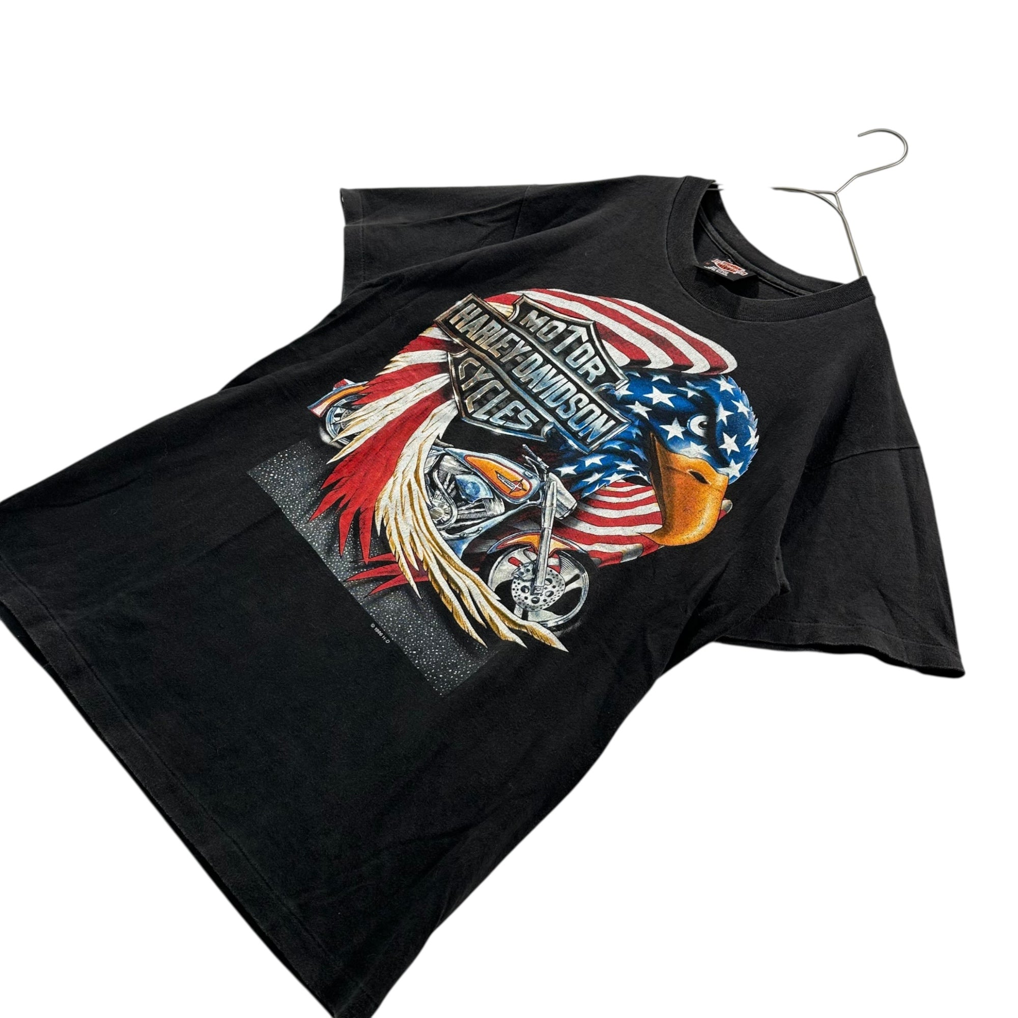 希少 ハーレーダビッドソン ロンＴUSA製 Hanes BEEFY-T 古着 90年代 ハーレーダビッドソン Harley-Davidson Hanes BEEFY-T