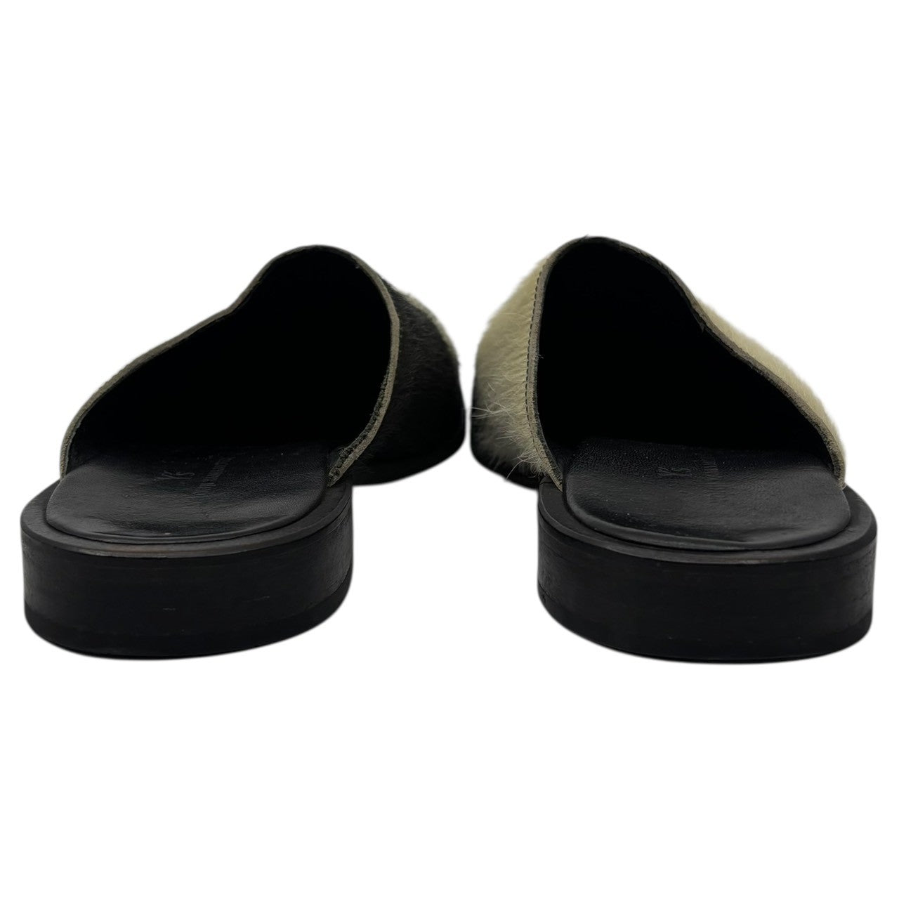 Y's(ワイズ) Harako Leather Sandals ハラコ レザー サンダル YZ-E08-764 表記無(22.5cm~23cm程度) アイボリー×ブラウン ミュール