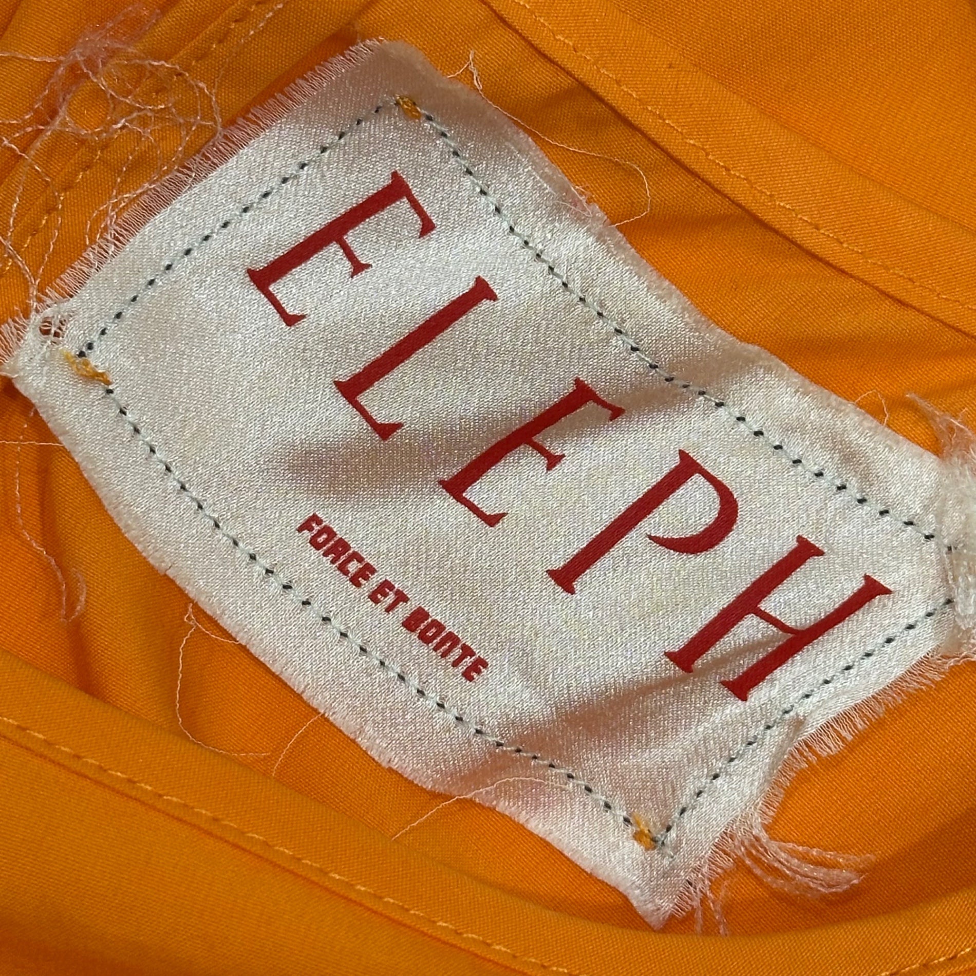 ELEPH(エレフ) Strik Dress Orange Cotton ストライクドレス オレンジ コットン 8626-343-0428 XS オレンジ サイドスリット ワンピース
