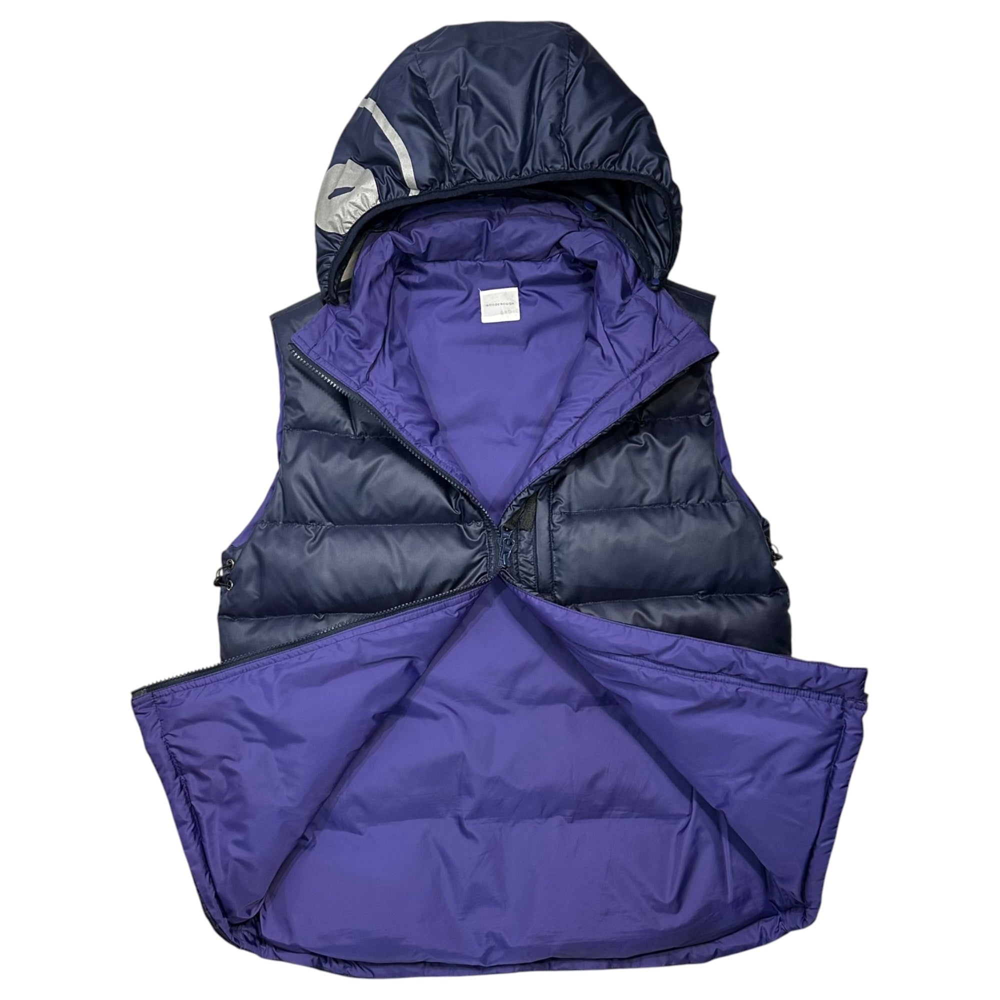 GOODENOUGH(グッドイナフ) 00s' G Logo Hooded jacket Down Vest Gロゴ フーデットジャケット  ダウン ベスト  M ダークネイビー×パープル