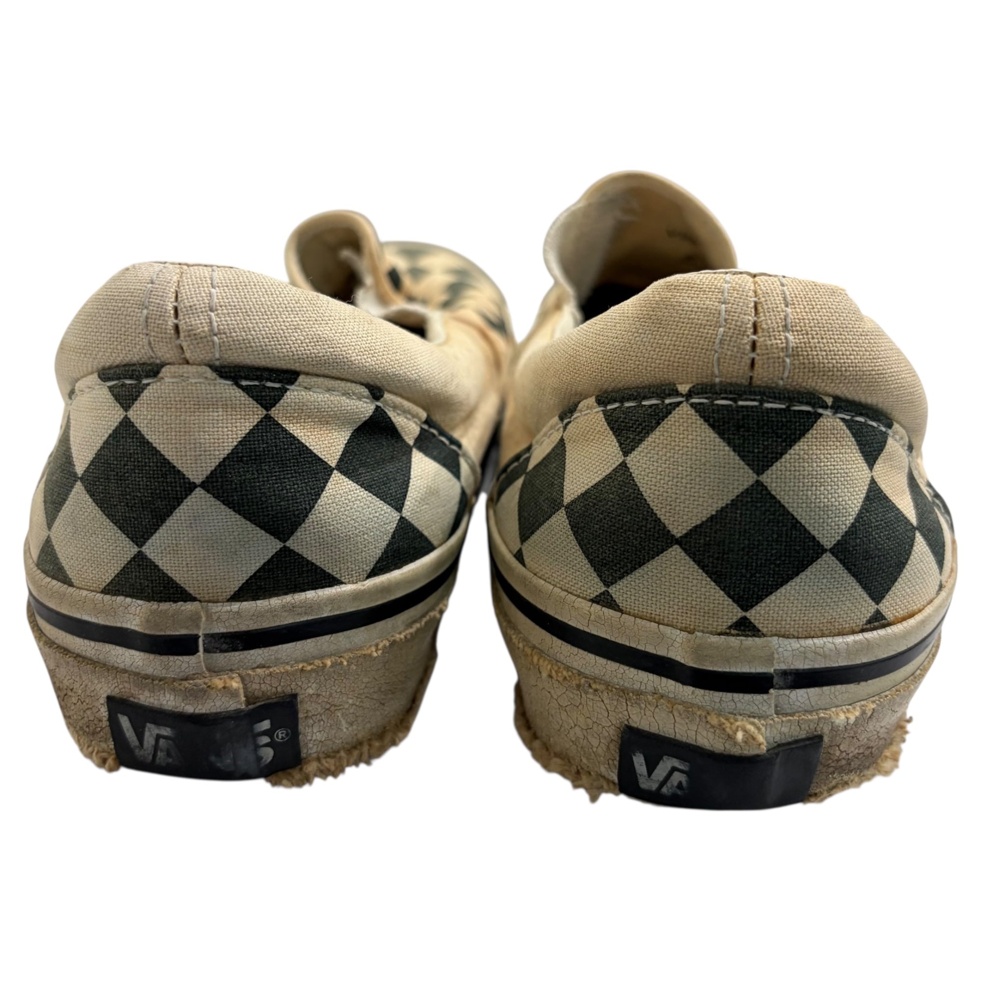 UNDERCOVER×VANS(アンダーカバー×バンズ) 01SS "CHAOTIC DISCORD" SLIP-ON CHK ケーオティック ディスコード 期スリッポン V98-J669 28cm ホワイト スニーカー チェッカーフラッグ