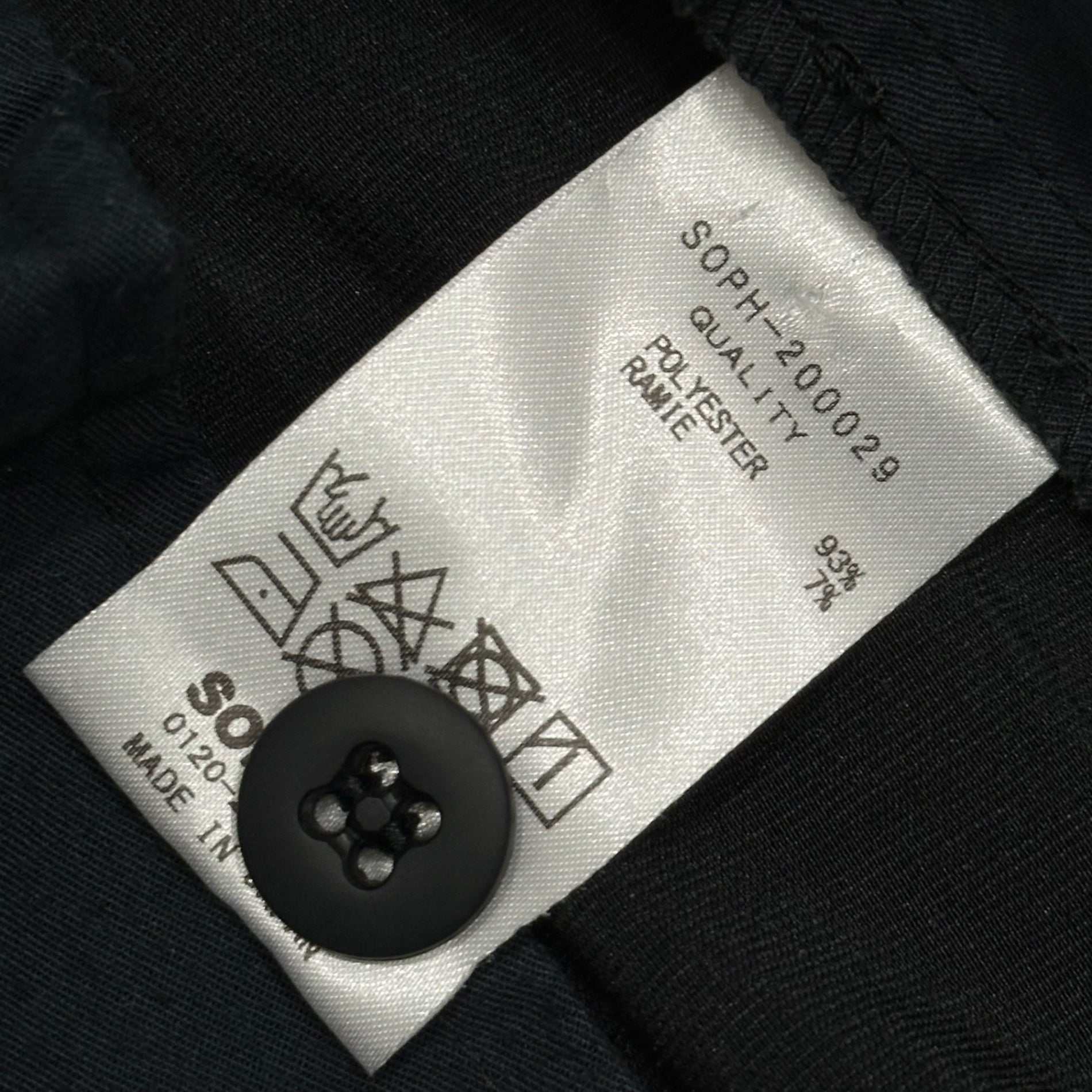 SOPHNET.(ソフネット) 2020SS WIDE CROPPED TAPERED STRETCH PANTS ワイド クロップド テーパード ストレッチ パンツ SOPH-200029 S ブラック