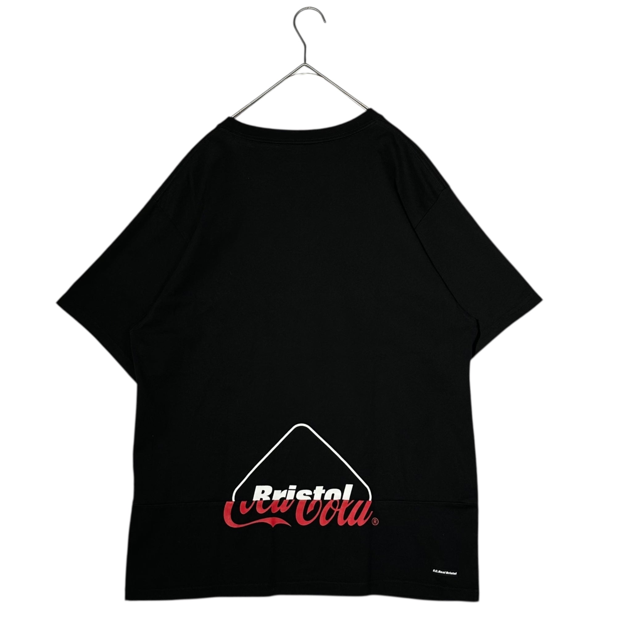 F.C.Real Bristol FCRB ×  COCA-COLA (エフシーレアルブリストル × コカコーラ) 20SS SPLIT LOGO TEE スプリット ロゴ Tシャツ FCRB-200023 XL ブラック