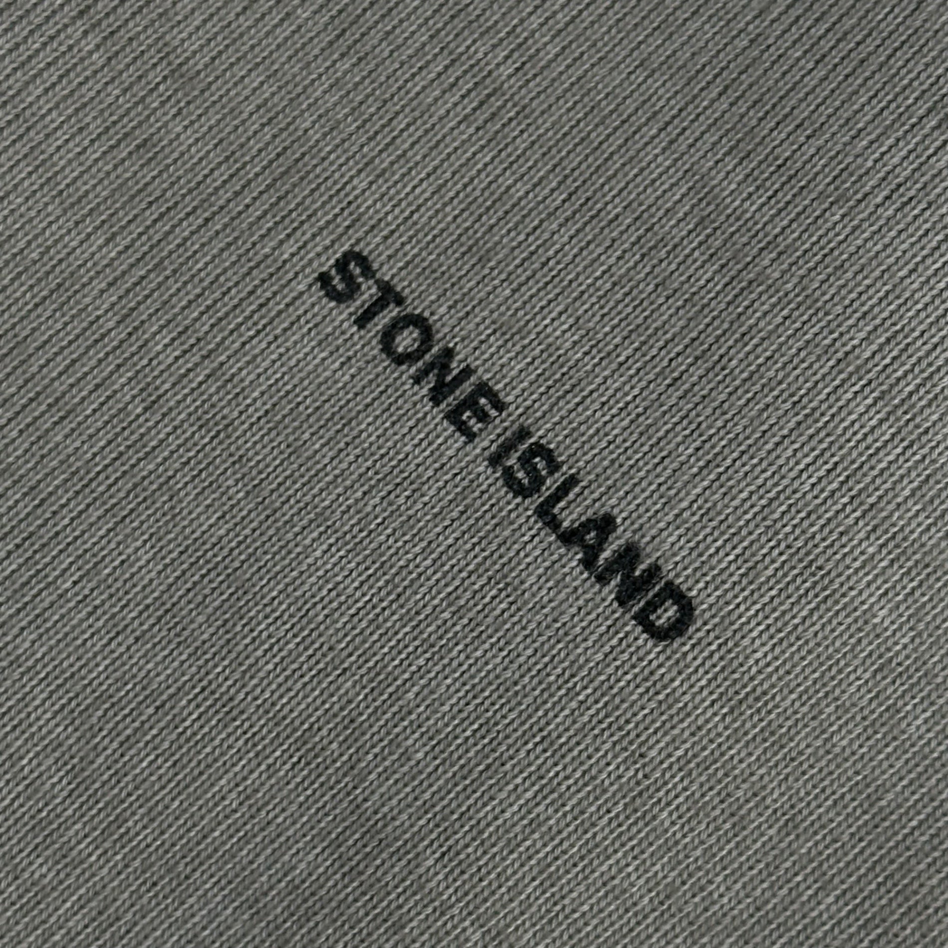 STONE ISLAND(ストーンアイランド) 1999SS One-Point Logo Crew Neck Ribbed T-Shirt ワンポイント ロゴ クルーネック リブ Tシャツ 30152067/A S グレー ポール・ハーヴェイ期 アーカイヴ