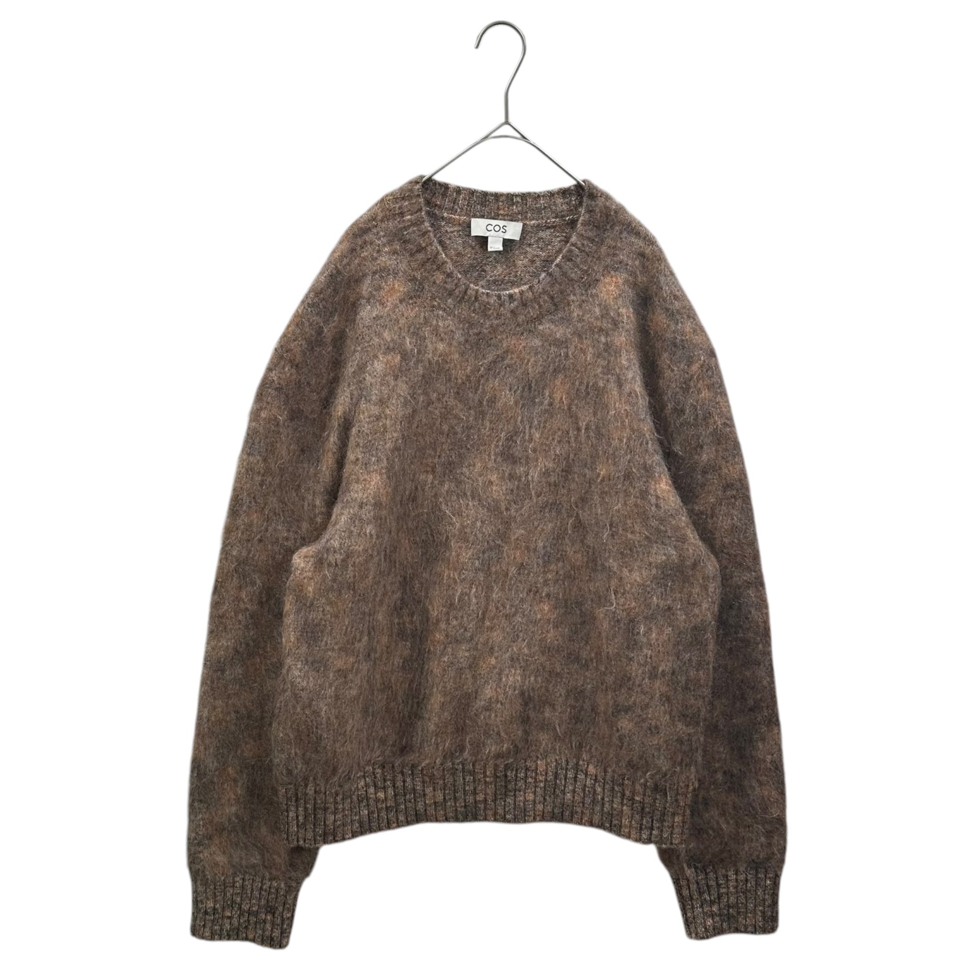 COS(コス) SPACE-DYED MOHAIR-BLEND CREW-NECK JUMPER スペースダイモヘアブレンドクルーネックセーター  M ブラウン 完売品