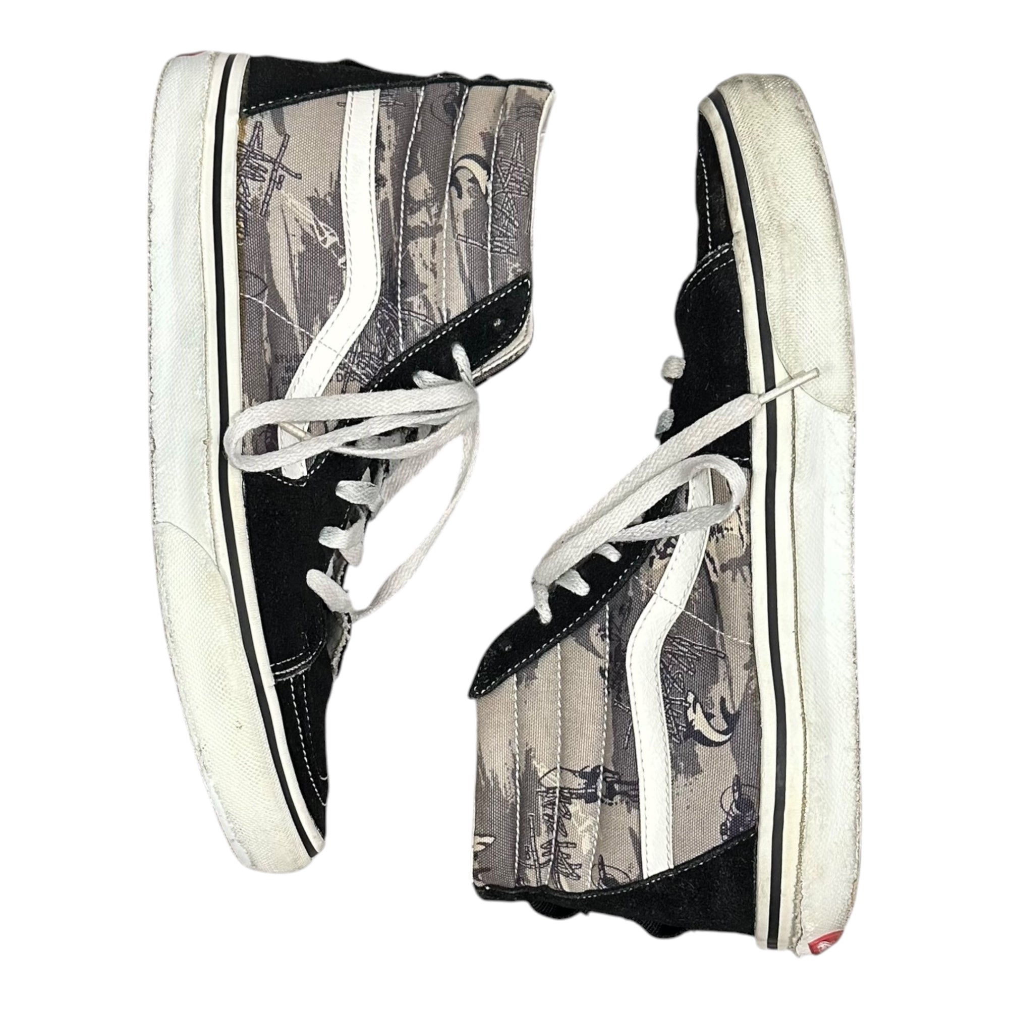 VANS×STUSSY(バンズ×ステューシー) SK8-HI スケート ハイ V38STUSSY 27.5 ブラック ハイカット スニーカー コラボ