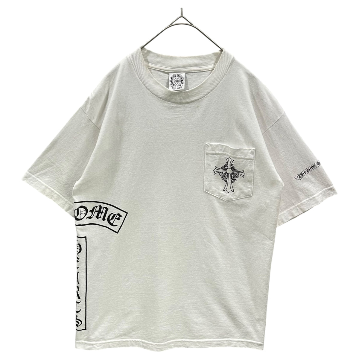 CHROME HEARTS(クロムハーツ) Old T-Bar CH Cross Pocket T-Shirt オールド Tバー CHクロス ポケットTシャツ M ホワイト×ブラック
