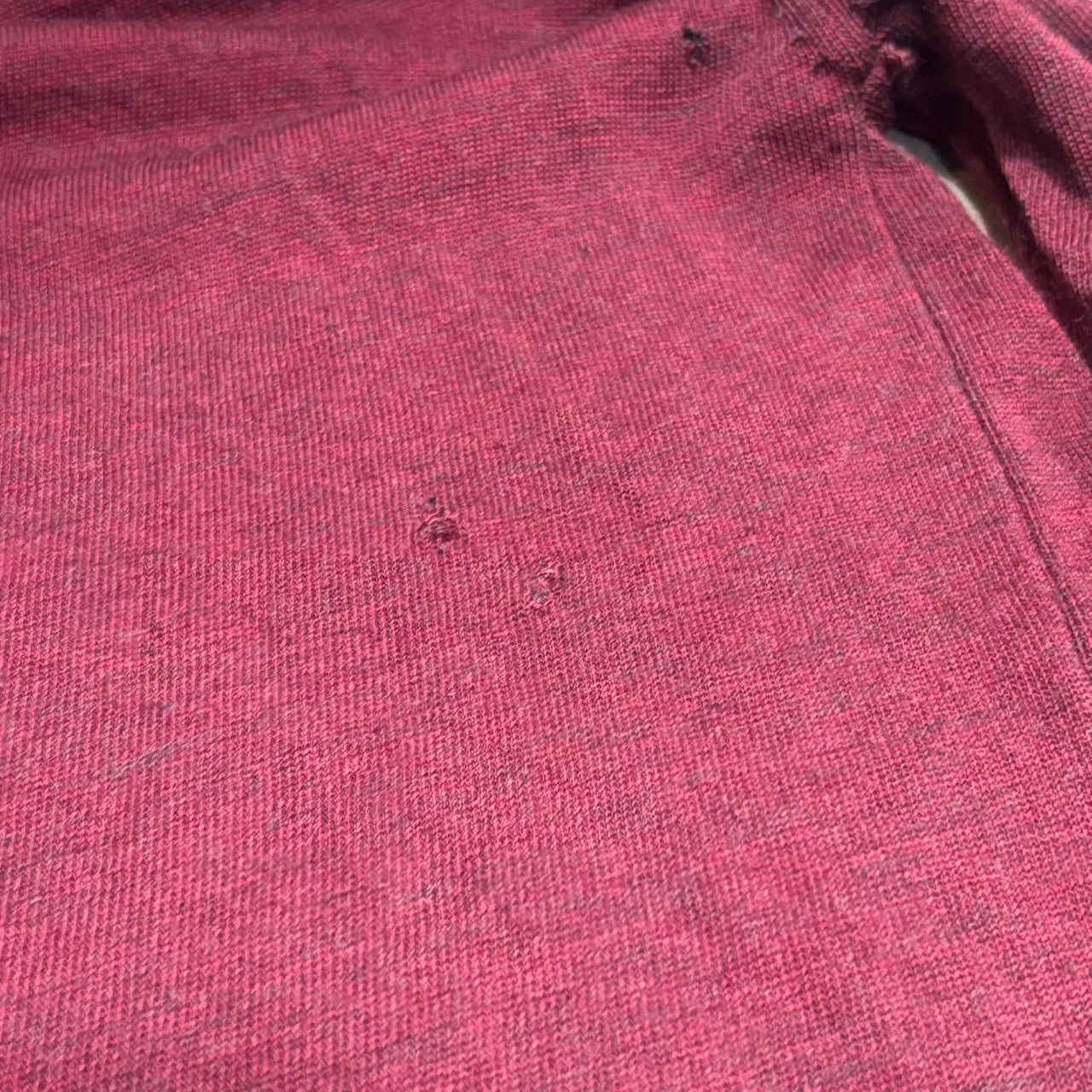 COMME des GARCONS SHIRT(コムデギャルソンシャツ) 90's~00's Hem Roll-Up Wool Knit 裾 ロール アップ ウール ニット S ボルドー