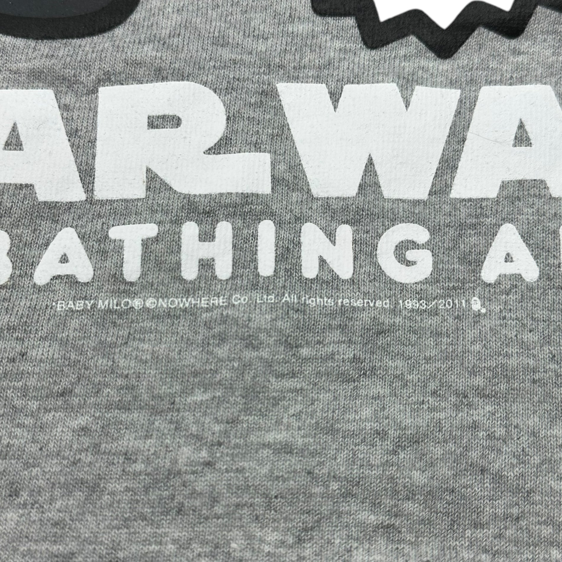 A BATHING APE(アベイシングエイプ) 2011 STAR WARS Milo Chewbacca Tee スターウォーズ チューバッカ マイロ プリント Tシャツ M グレー コラボ