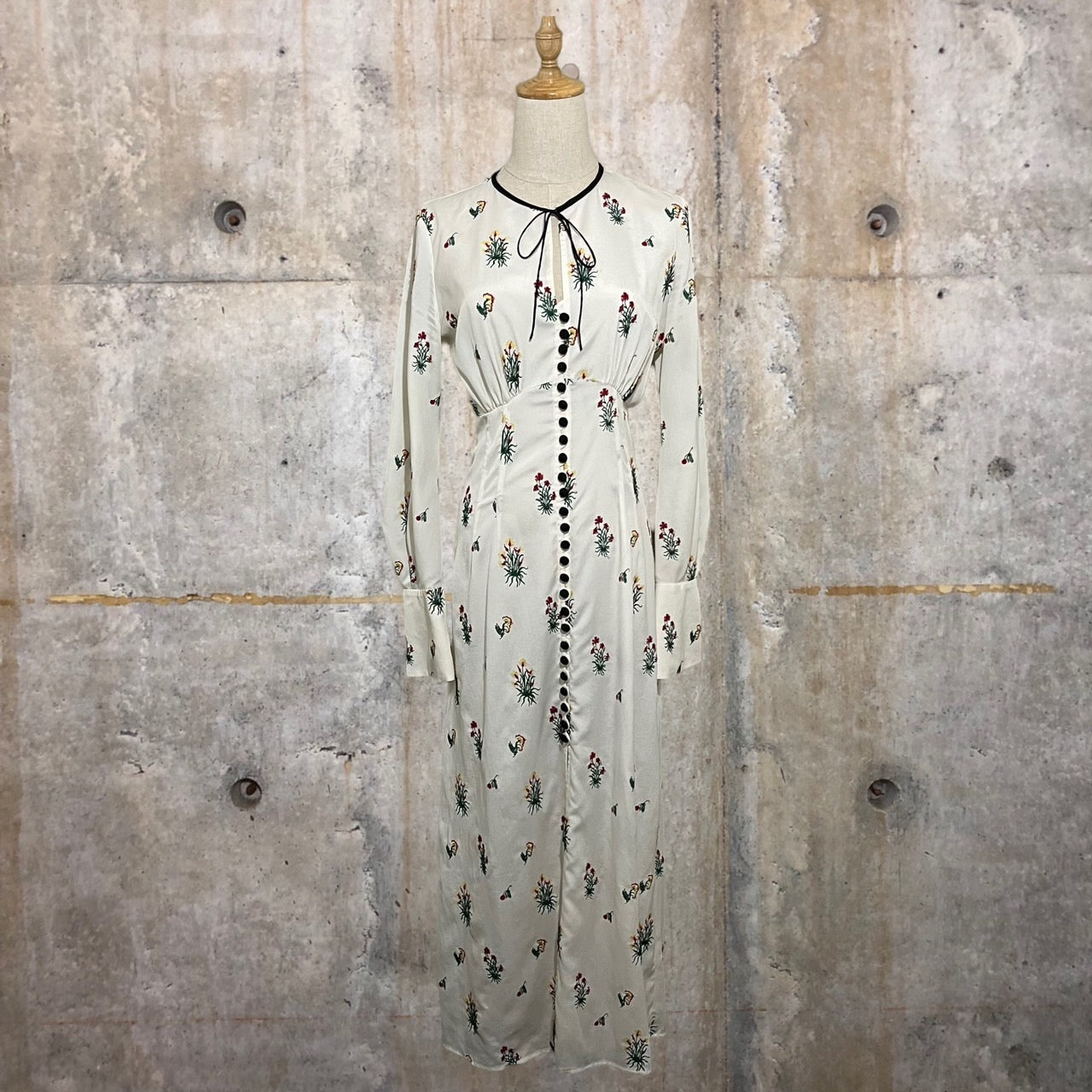 mame kurogouchi(マメクロゴウチ) 18SS SilkCotton I‐Line Dress MM18SS-DR048 1(Sサイズ程度) ホワイト