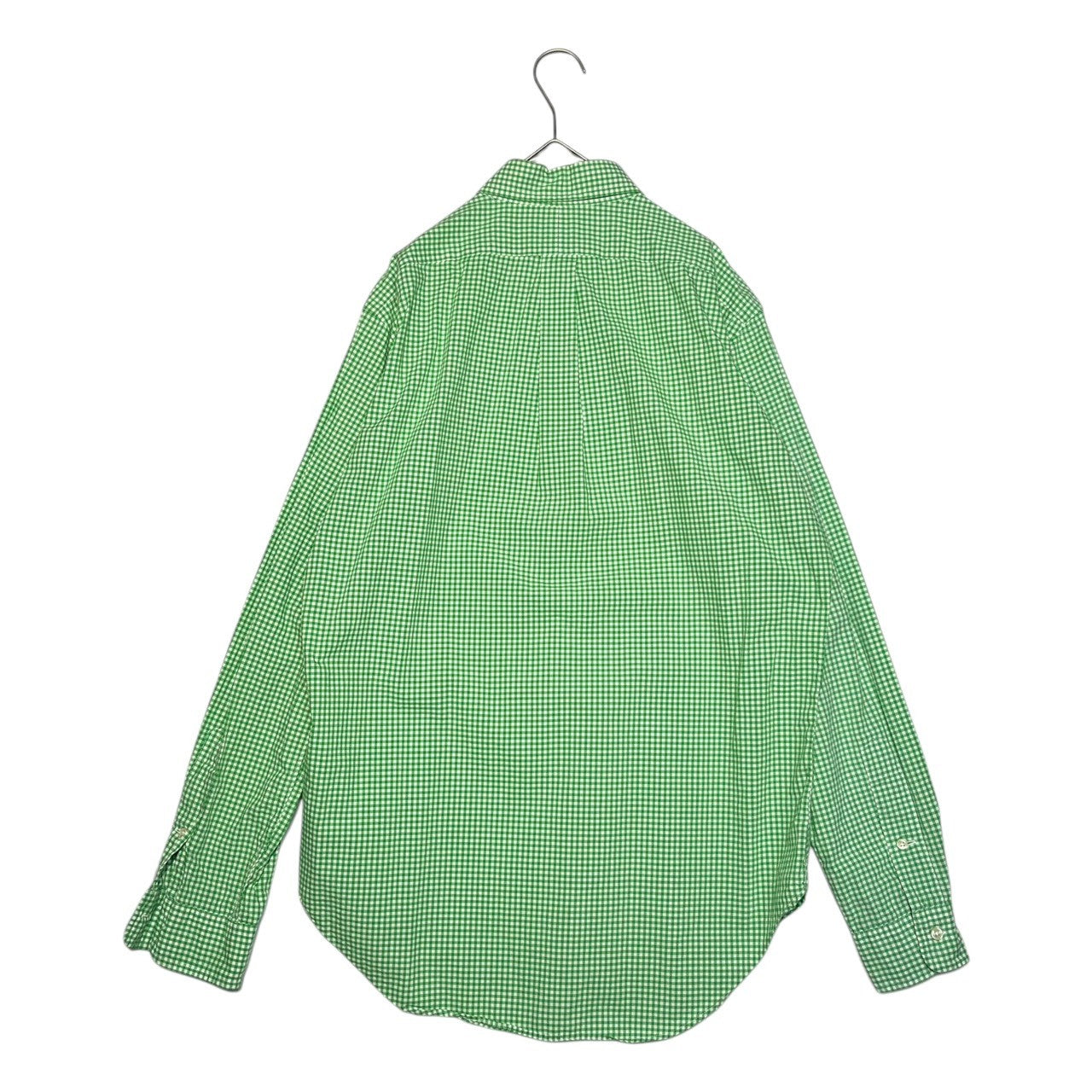POLO RALPH LAUREN(ポロラルフローレン) Ｇingham check BD shirt ギンガム チェック ボタン ダウン シャツ S グリーン×ホワイト