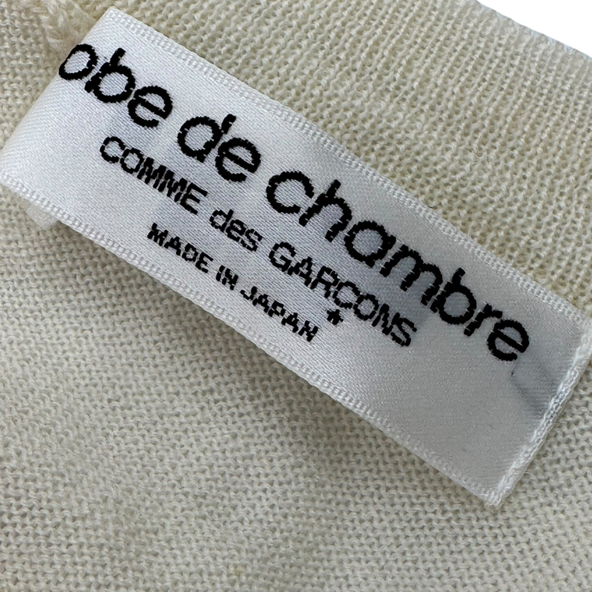 robe de chambre COMME des GARCONS(ローブドシャンブルコムデギャルソン) 2002SS Wool Basic Cardigan ウール ベーシック カーディガン RE-N003 FREE アイボリー AD2001