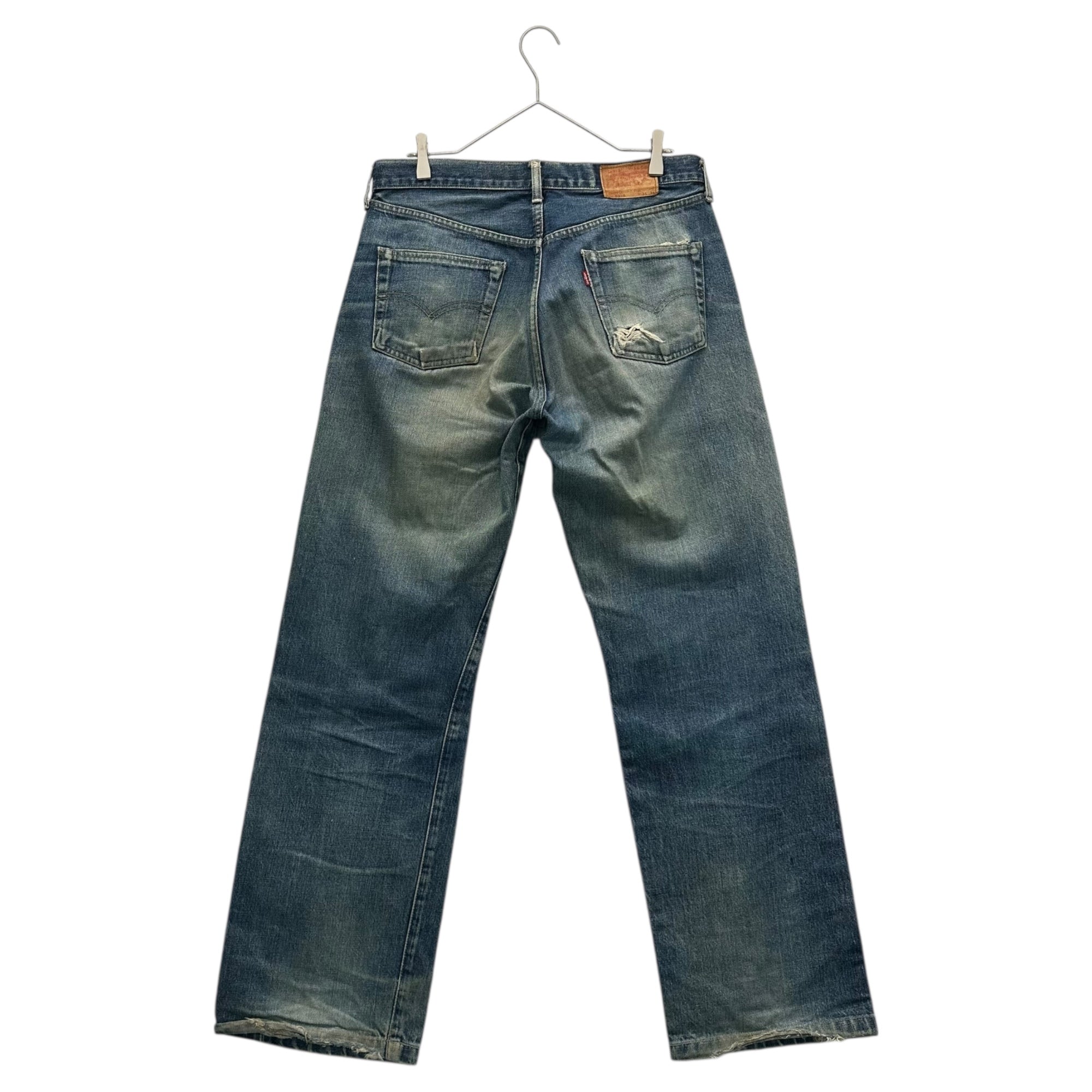 Levi's(リーバイス) 90's 503B-XX BIG E Crash Denim Pants クラッシュ デニム パンツ W34 L34 インディゴ 90年代