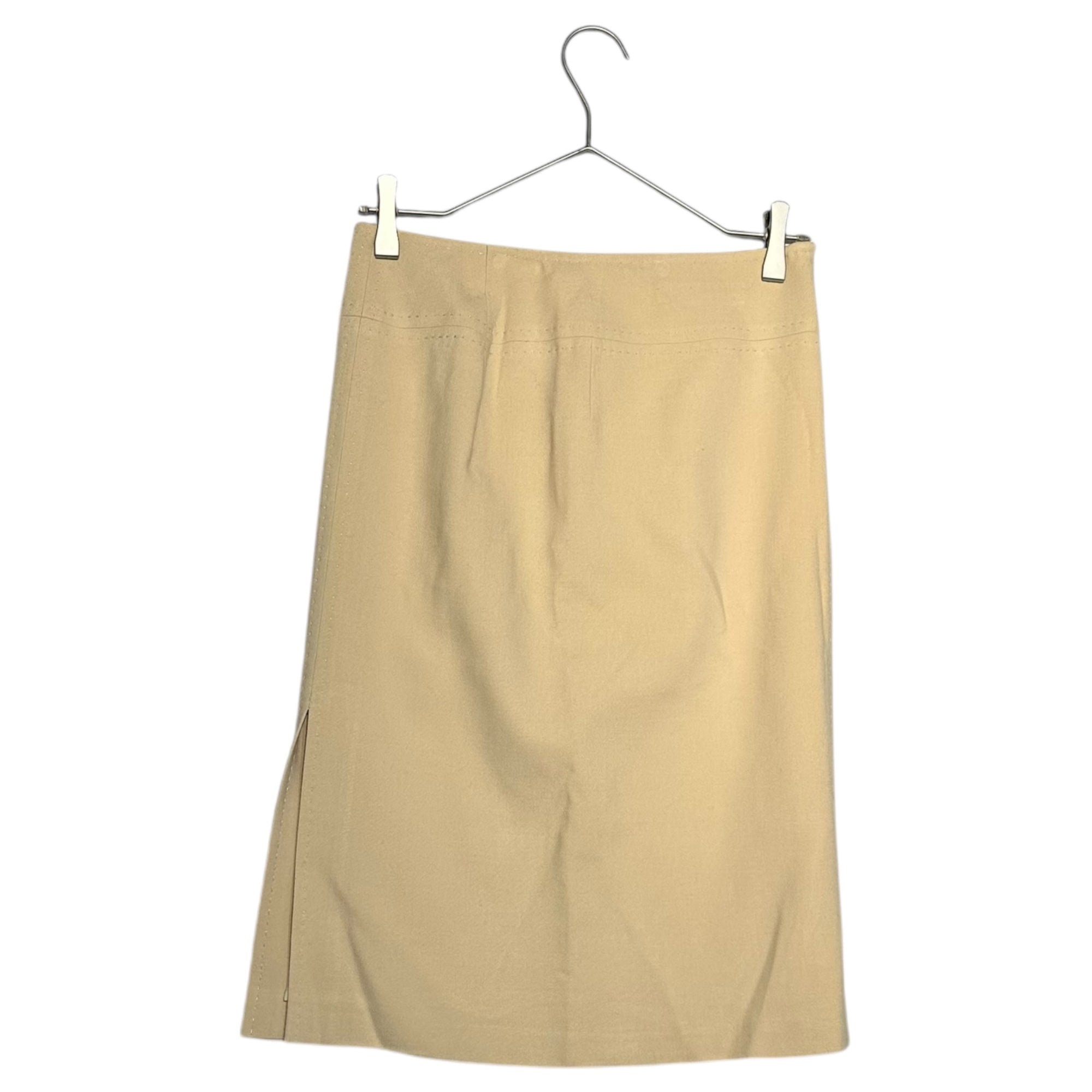 MAX MARA(マックスマーラ) Rayon wool knee-length skirt レーヨン ウール ひざ丈 スカート 36(S程度) ベージュ