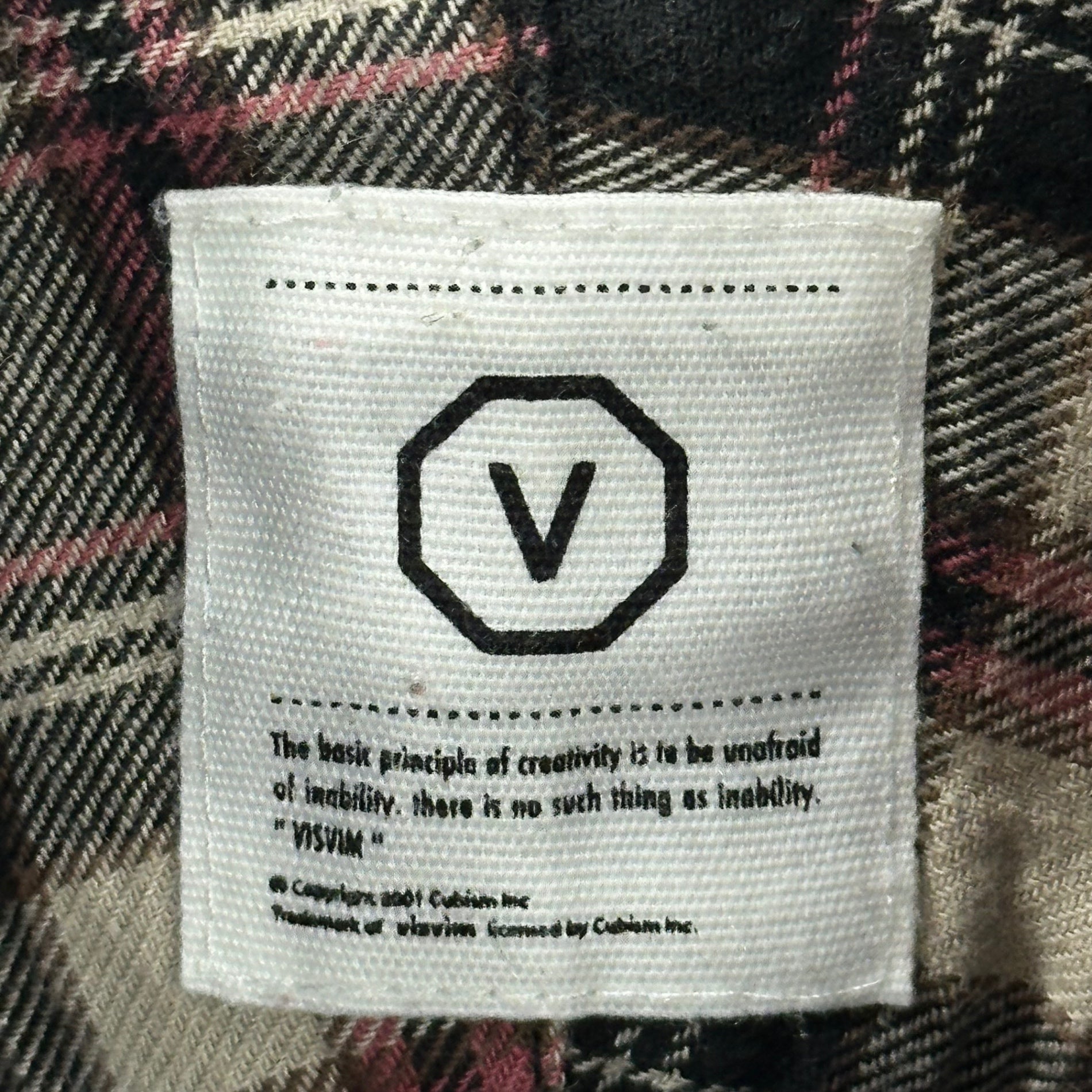 VISVIM(ビズビム/ヴィズヴィム) WELD SHIRT サークル ポケット チェック シャツ M ブラック×ホワイト