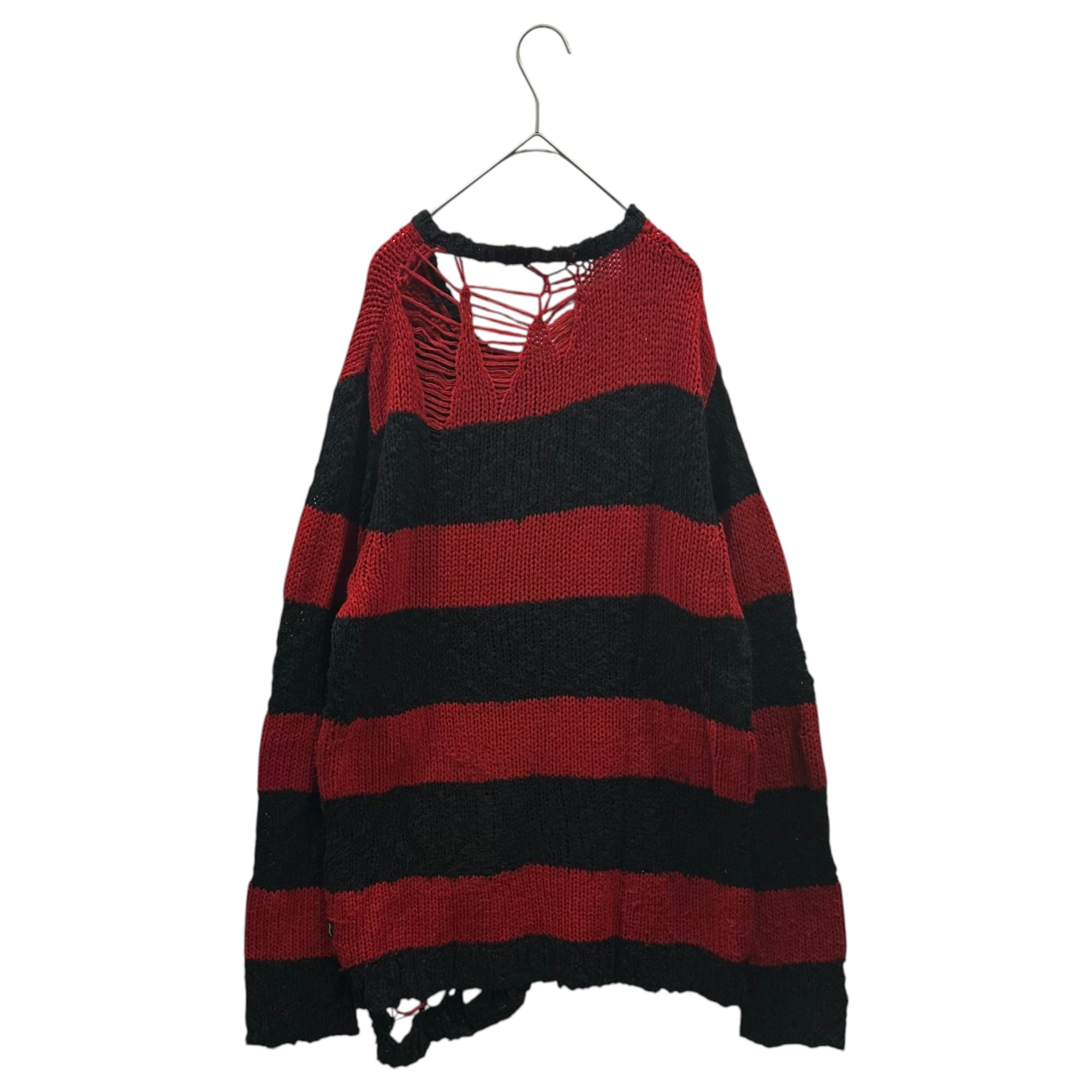 glamb(グラム) 2013AW Slimane border knit スリマン ボーダー ニット GB13WT/KNT03 2(M程度) レッド×ブラック