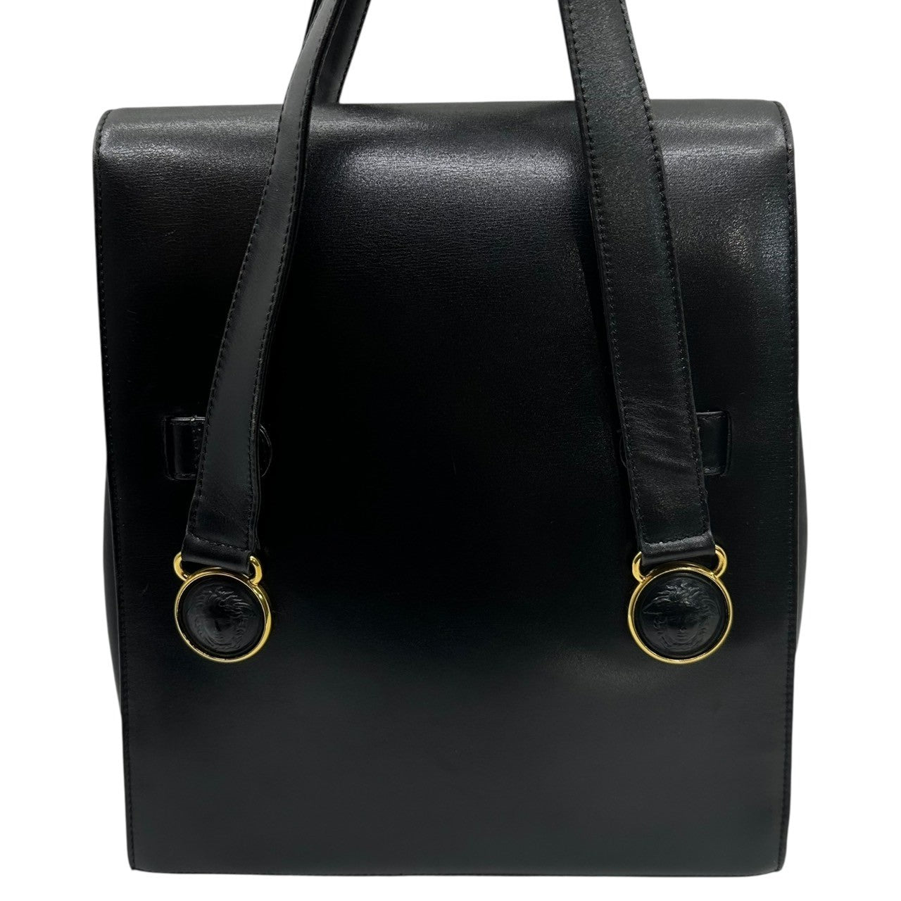GIANNI VERSACE COUTURE(ジャンニヴェルサーチ クチュール) Medusa Design Box Calf Shoulder Bag メデューサ デザイン ボックスカーフ ショルダー バッグ ブラック