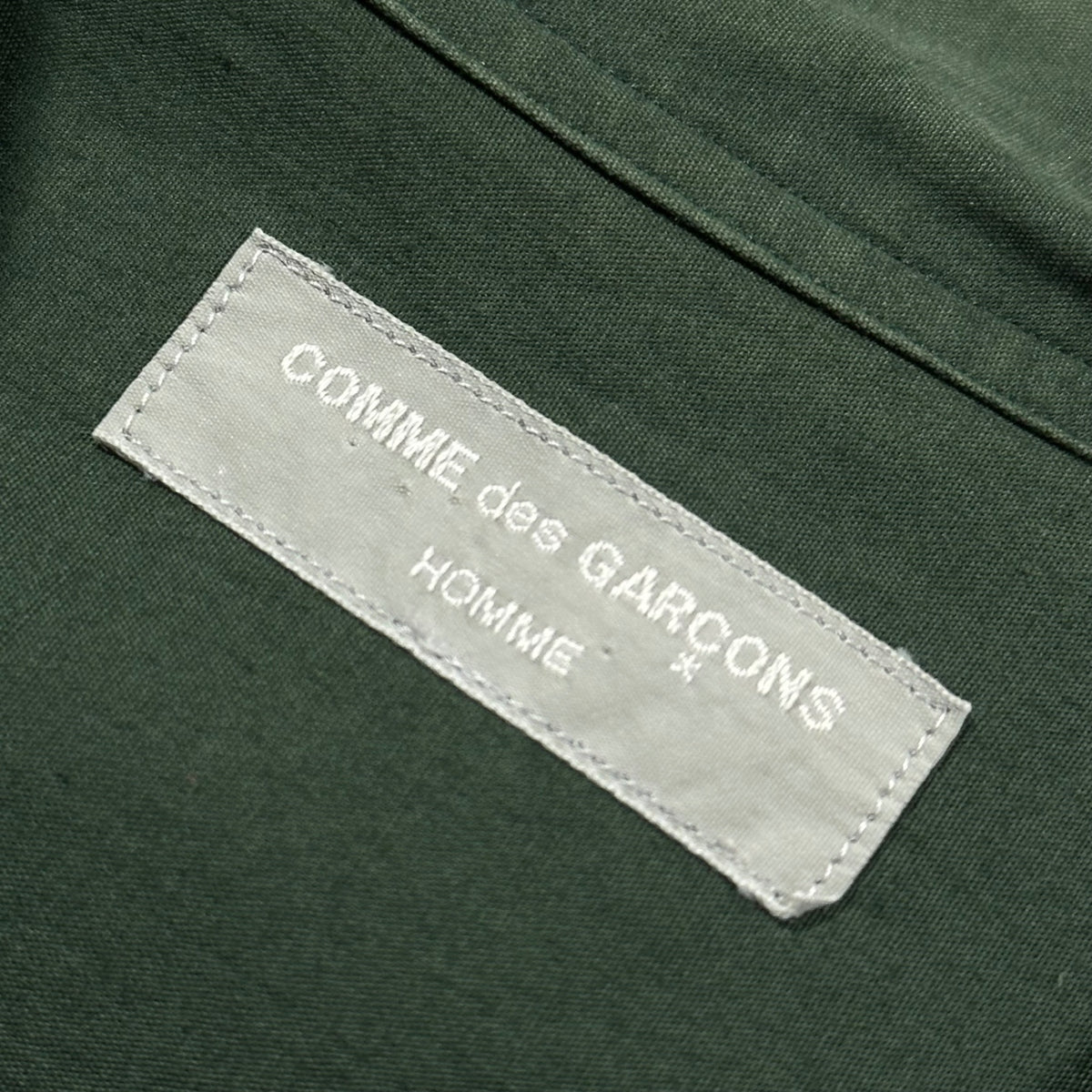 COMME des GARCONS HOMME(コムデギャルソンオム) 1990SS Triple-Crescendo-Button Open-Collar Shirt 3連 クレッシェンド ボタン オープンカラー シャツ HB-050160 FREE ダークグリーン AD1989 90s アーカイブ