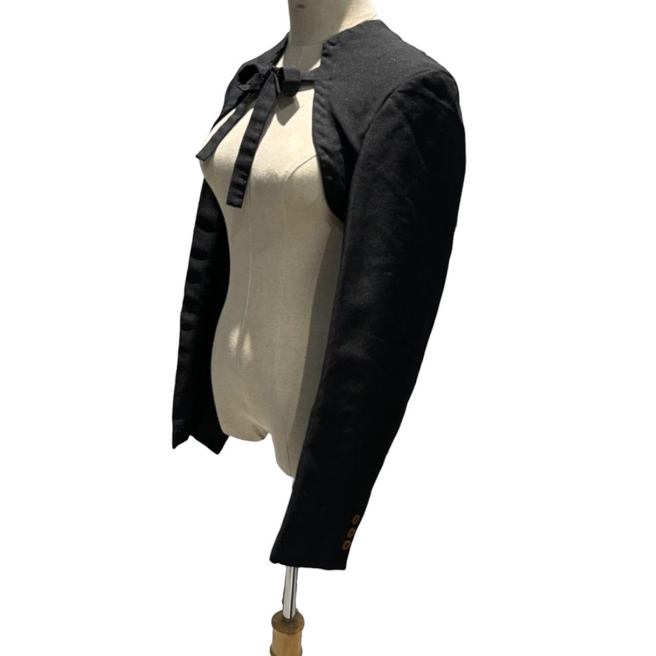 COMME des GARCONS COMME des GARCONS(コムデギャルソンコムデギャルソン) Polyester Shrink-Resistant Attached Sleeves ポリエステル 縮絨 付け袖 RM-J002 M ブラック