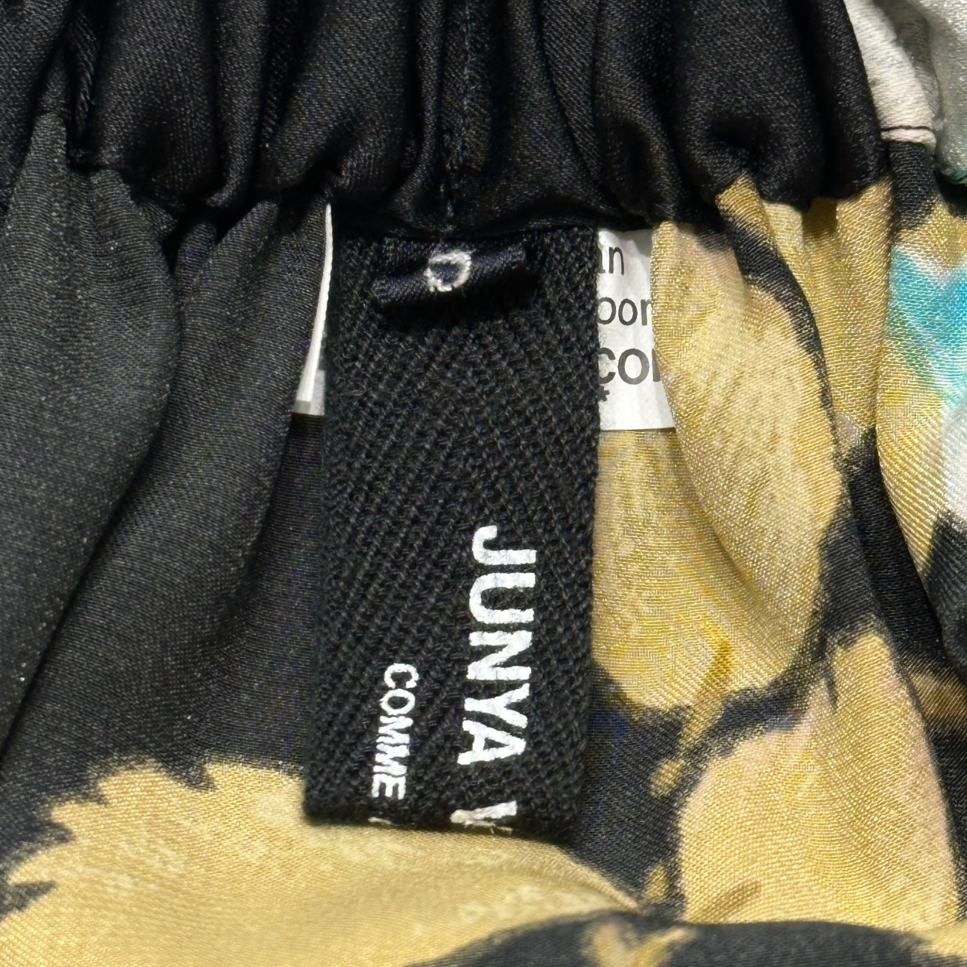 COMME des GARCONS JUNYA WATANABE(コムデギャルソンジュンヤワタナベ) 18AW Floral Print Gathered Skirt フラワー プリント ギャザー スカート JB-S018 S ブラック×ブルー×カーキ AD2018