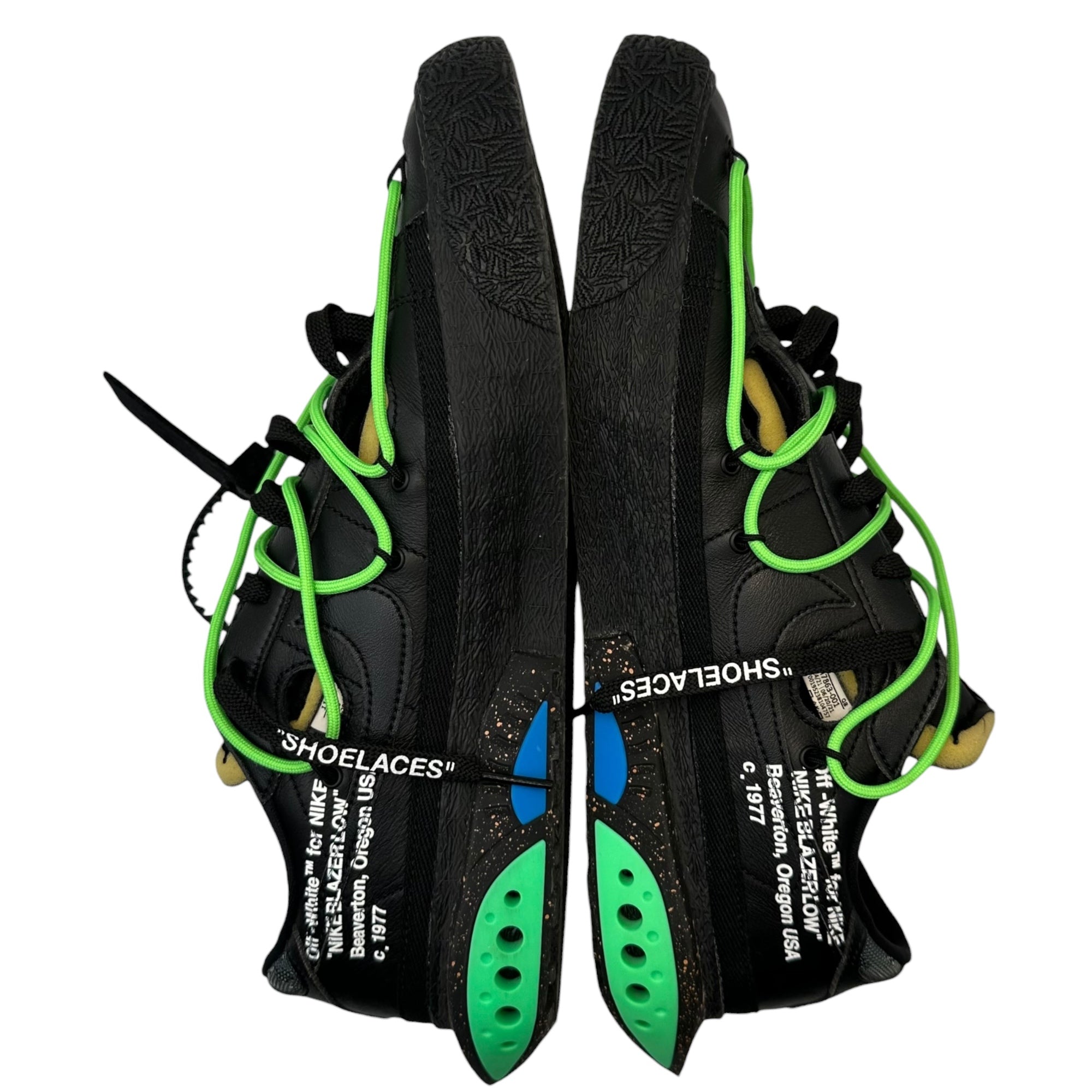 NIKE×Off-White(ナイキ×オフホワイト) Blazer Low Black and Electro Green ブレーザー ロー ブラック アンド エレクトロ グリーン DH7863-001 29cm ブラック×エレクトリックグリーン スニーカー