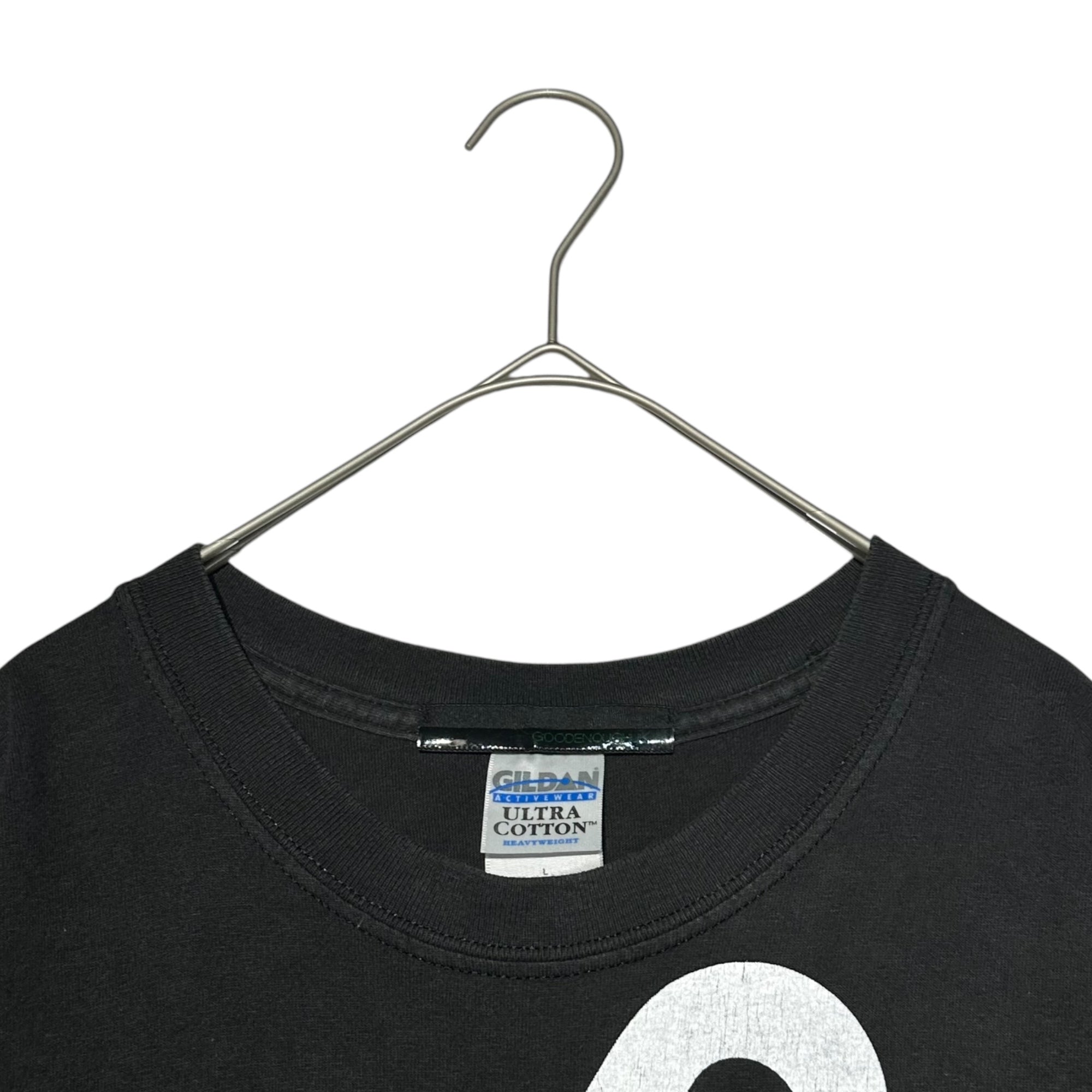 GOODENOUGH(グッドイナフ) 90~00's MADE IN BRITAIN LOGO T-SHIRT 90年～00年代 英国製 ロゴ Tシャツ L ブラック×ホワイト