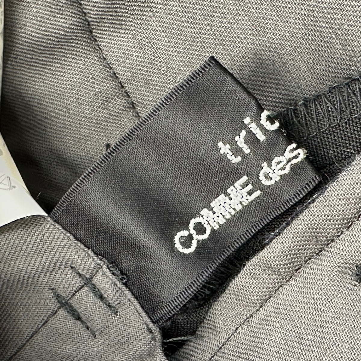 tricot COMME des GARCONS(トリココムデギャルソン) 1990AW Wool-Rayon Tapered Slacks ウール レーヨン テーパード スラックス TP-02002M M ブラック AD1990 90s アーカイブ