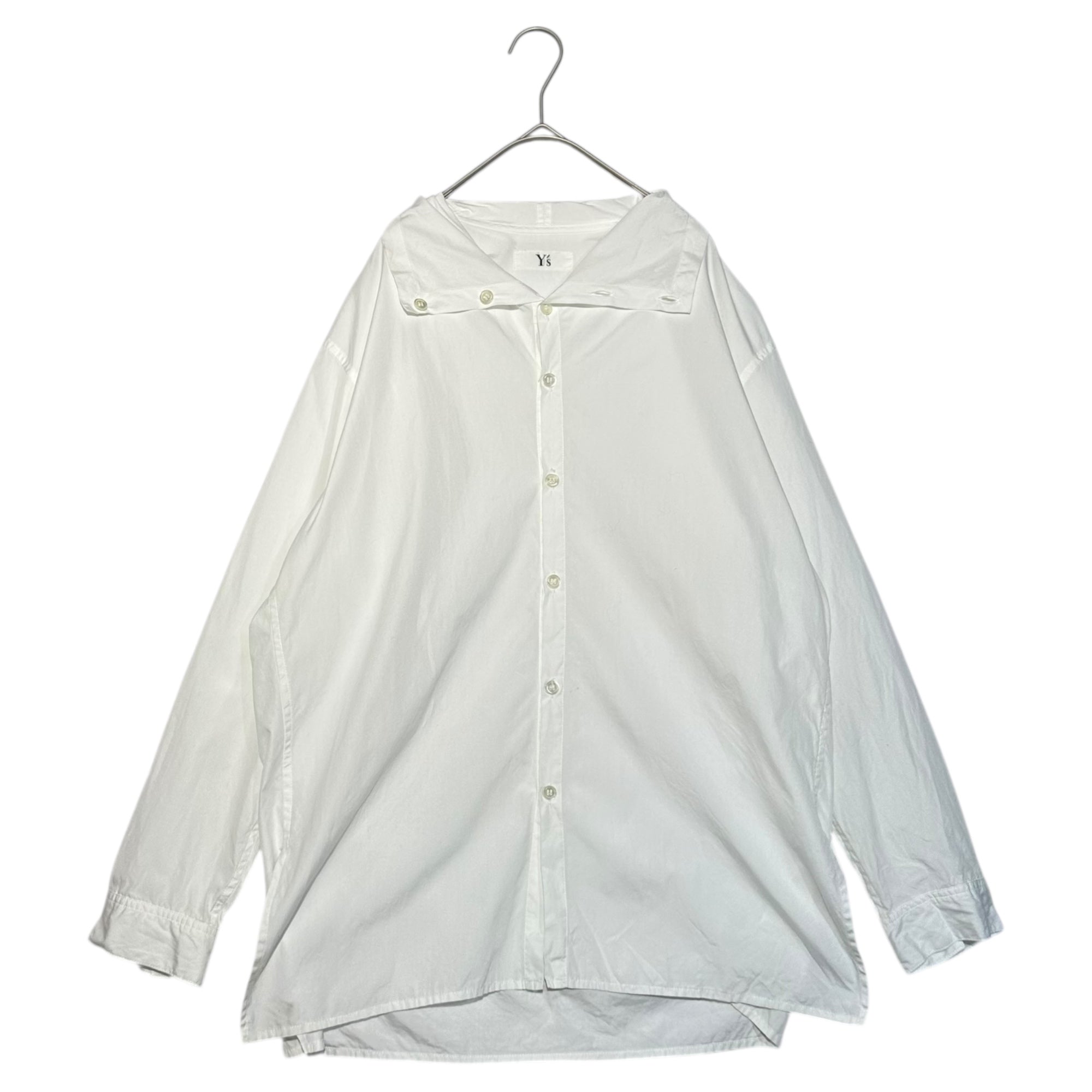 Y's(ワイズ) Full-button L/S Cotton Shirt フルボタン 長袖 コットン シャツ YQ-B06-001 FREE ホワイト