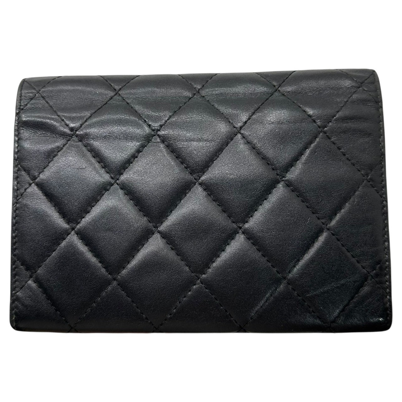 CHANEL(シャネル) Cambon-line Bifold Flap Wallet 2つ折り フラップ 財布 ブラック×ホワイト 9番台 7桁 2004年