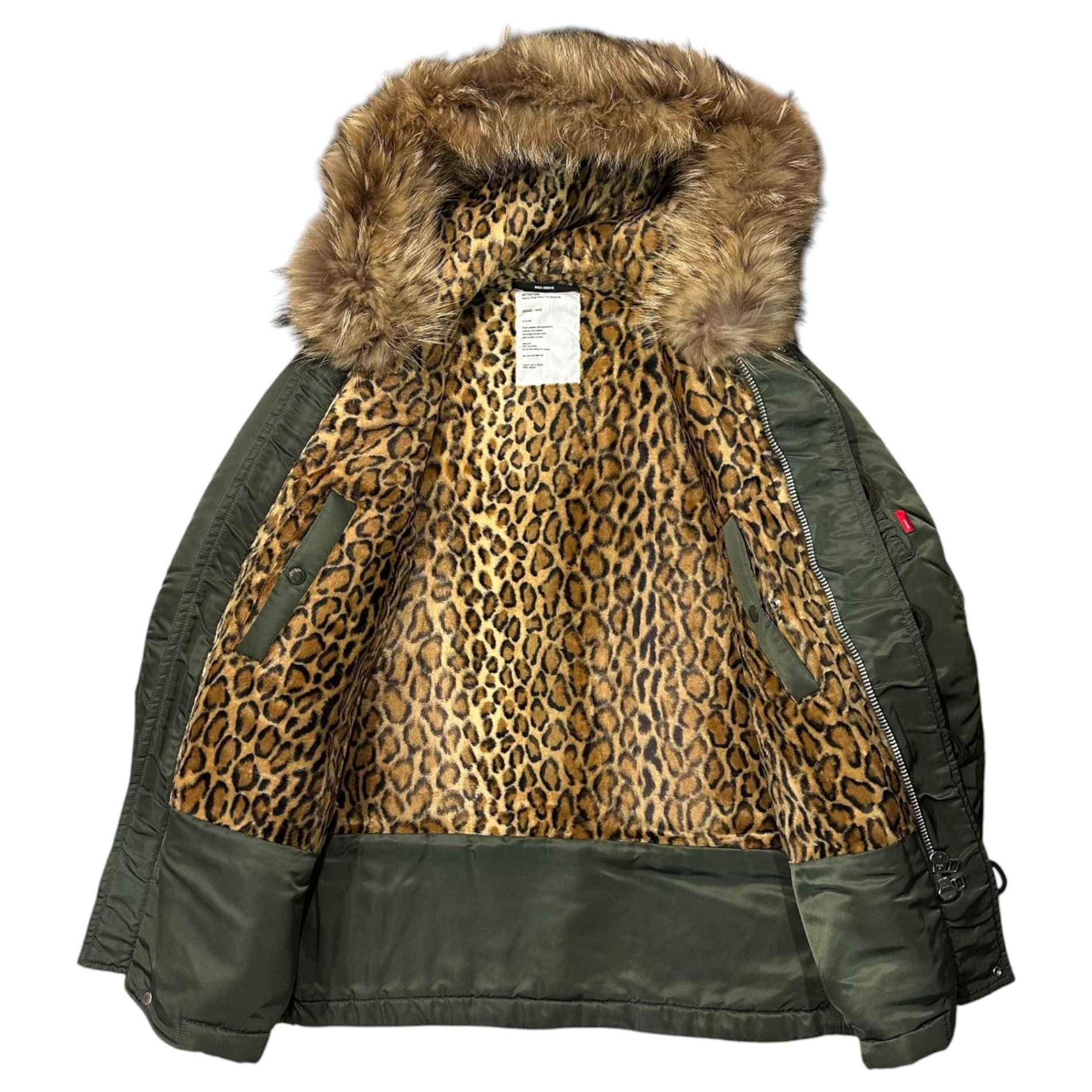 WTAPS(ダブルタップス) 10AW N-3B JACKET FIELD NYLON TWILL ファー ミリタリー ジャケット 102GWDT-JKM04 M カーキ ROKUDENASHI期 レオパード