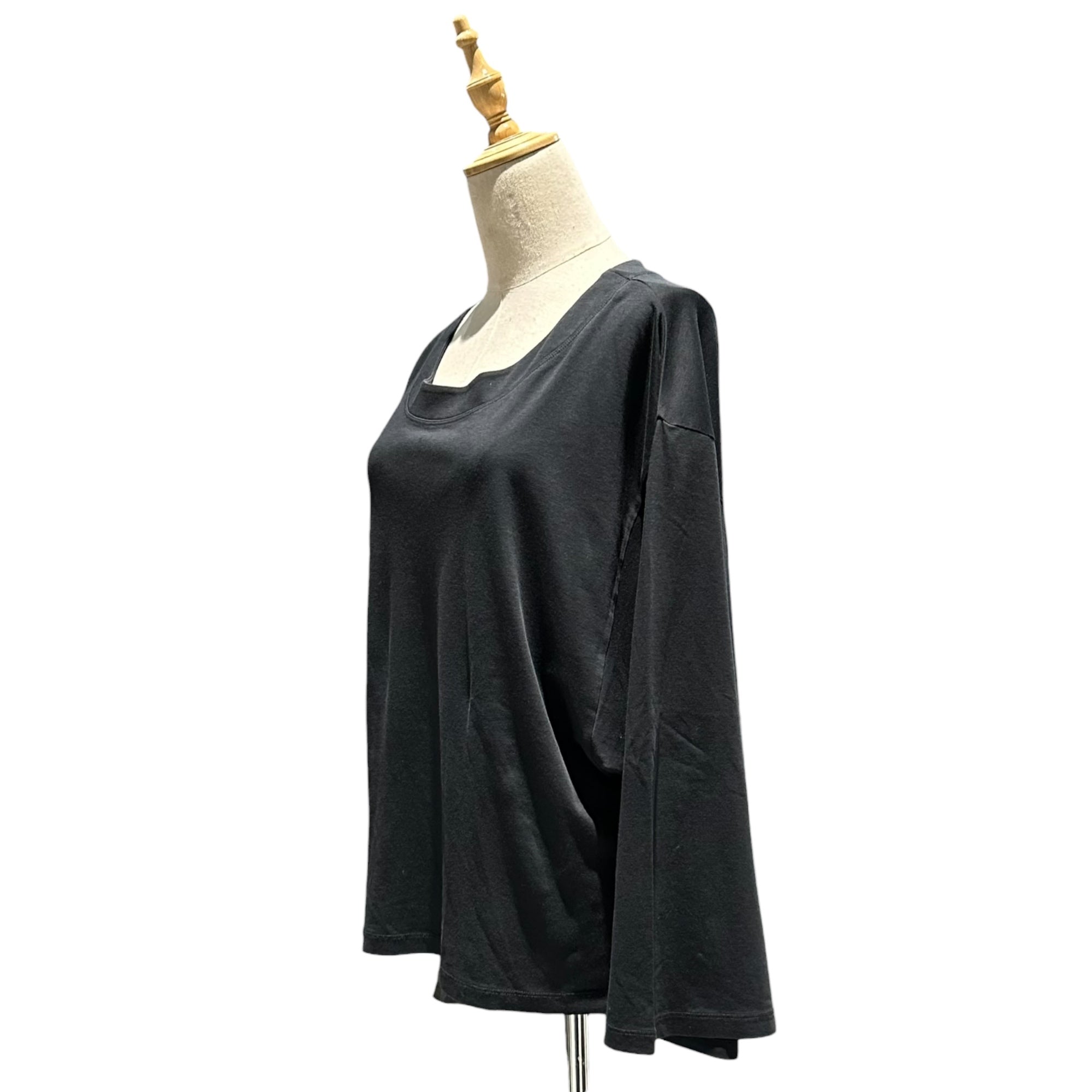MM6 Maison Margiela(エムエムシックス) 2015's Wide-Sleeve Basic T-Shirt ワイドスリーブ ベーシック カットソー 52GC000122329 M ブラック スタッフインターナショナル 男性着用可能