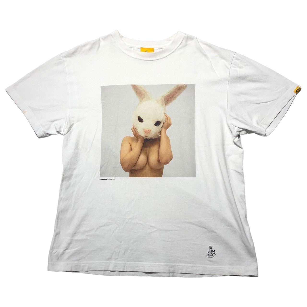 #FR2(エフアールツー) 頭狂色情兎 セクシー プリント Tシャツ M ホワイト ウサギ RABBITS