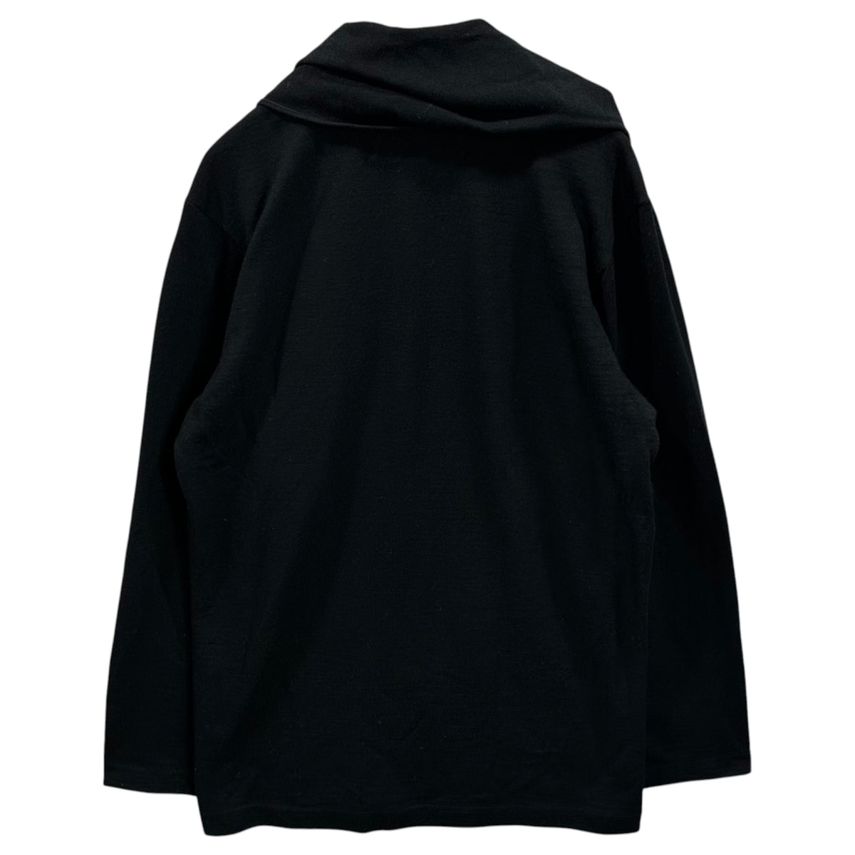 tricot COMME des GARCONS(トリココムデギャルソン) 1980's Asymmetric-Collar Wool Cardigan 変形 カラー ウール カーディガン TT-050140 FREE ブラック AD表記無 80s アーカイブ