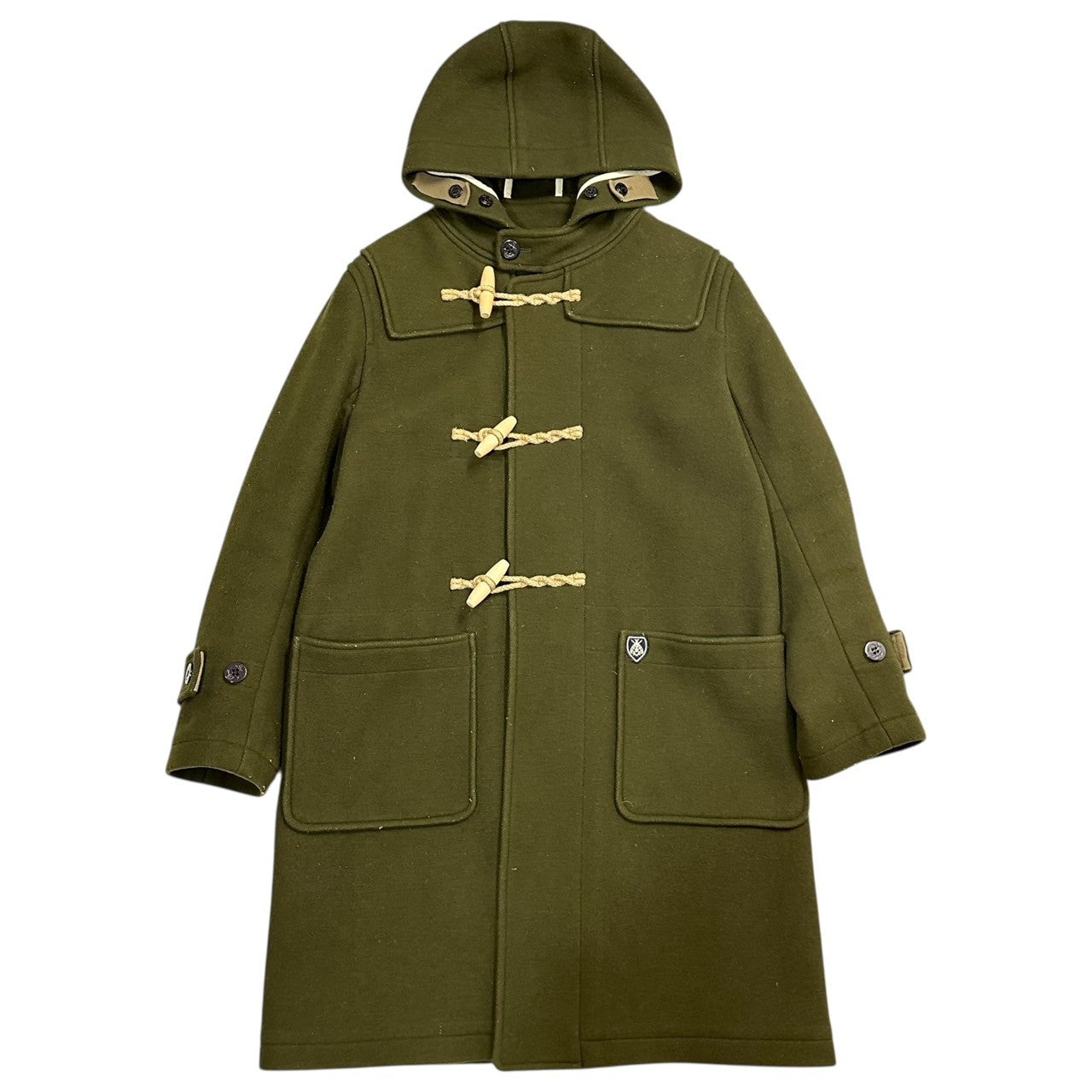 ORCIVAL(オーシバル) Melton Hooded Duffle Coat メルトン フーデッド ダッフル コート 16A-KWK-001 1(S程度) カーキ