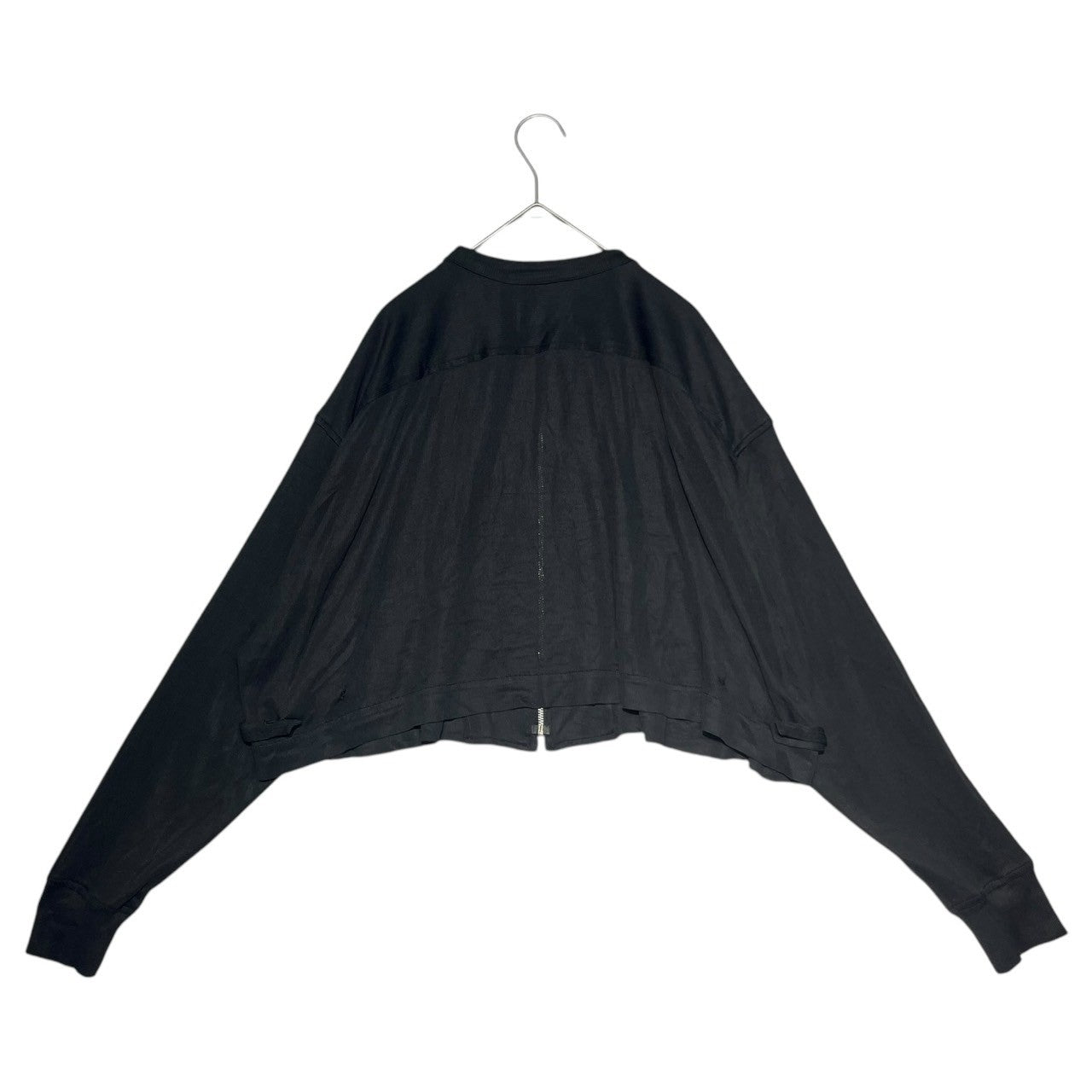 robe de chambre COMME des GARCONS(ローブドシャンブルコムデギャルソン) 80's Short zip-up Pleated processing wide blouson 80年代 短丈 ジップアップ プリーツ加工 ワイド ブルゾン 川久保玲 本人期 FREE ブラック