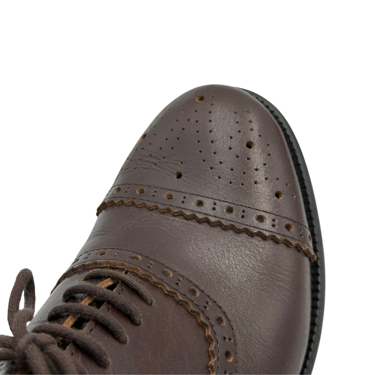 COMME des GARCONS HOMME PLUS(コムデギャルソンオムプリュス) Medallion Leather Shoes メダリオン レザー シューズ PM-K101 25.5cm ブラウン