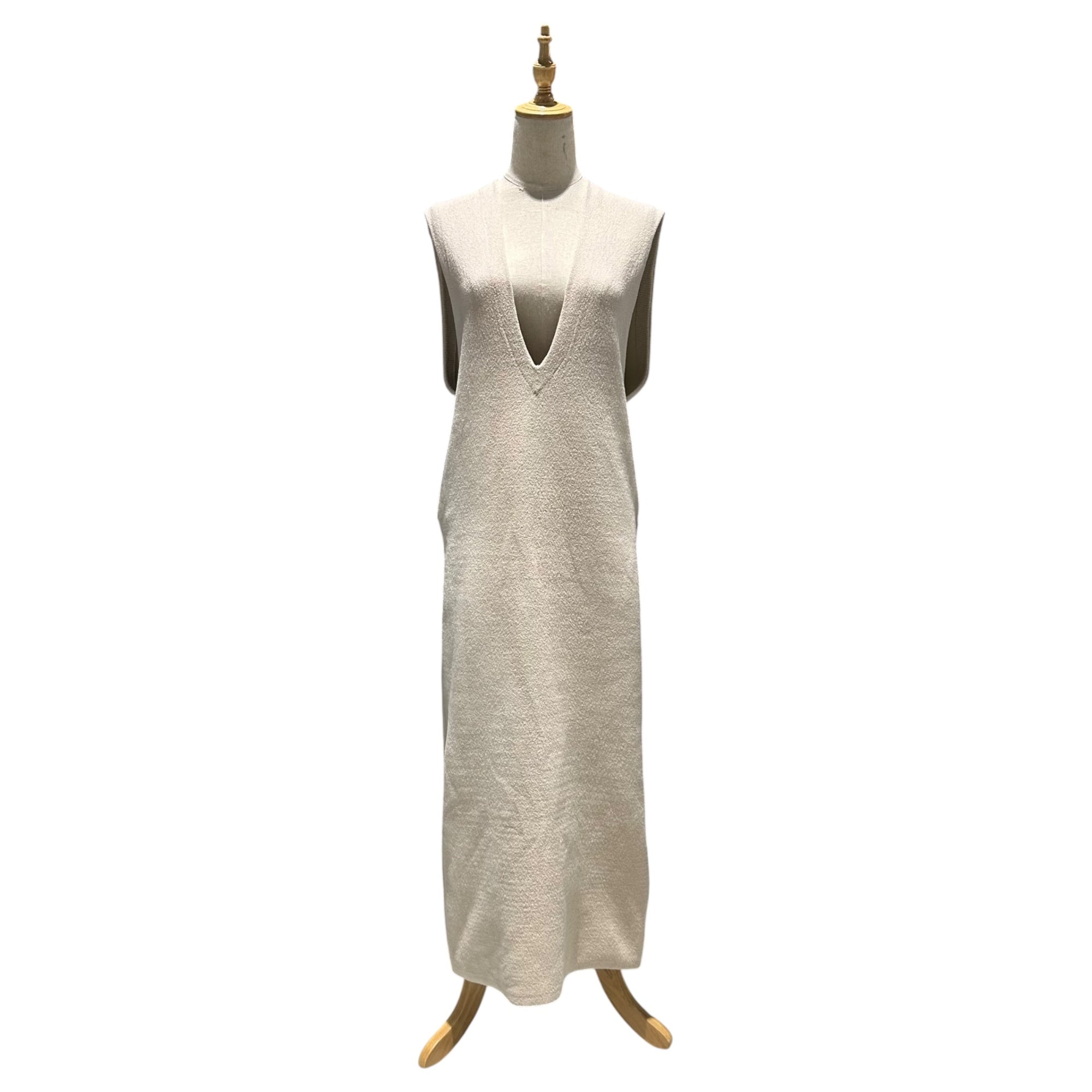 HERMES(エルメス) 2000SS By Martin Margiela ”Vareuse” Viscose Jersey Sleeveless Dress ヴァルーズ ビスコースジャージー ノースリーブ ワンピース SM ベージュ 00's マルジェラ期