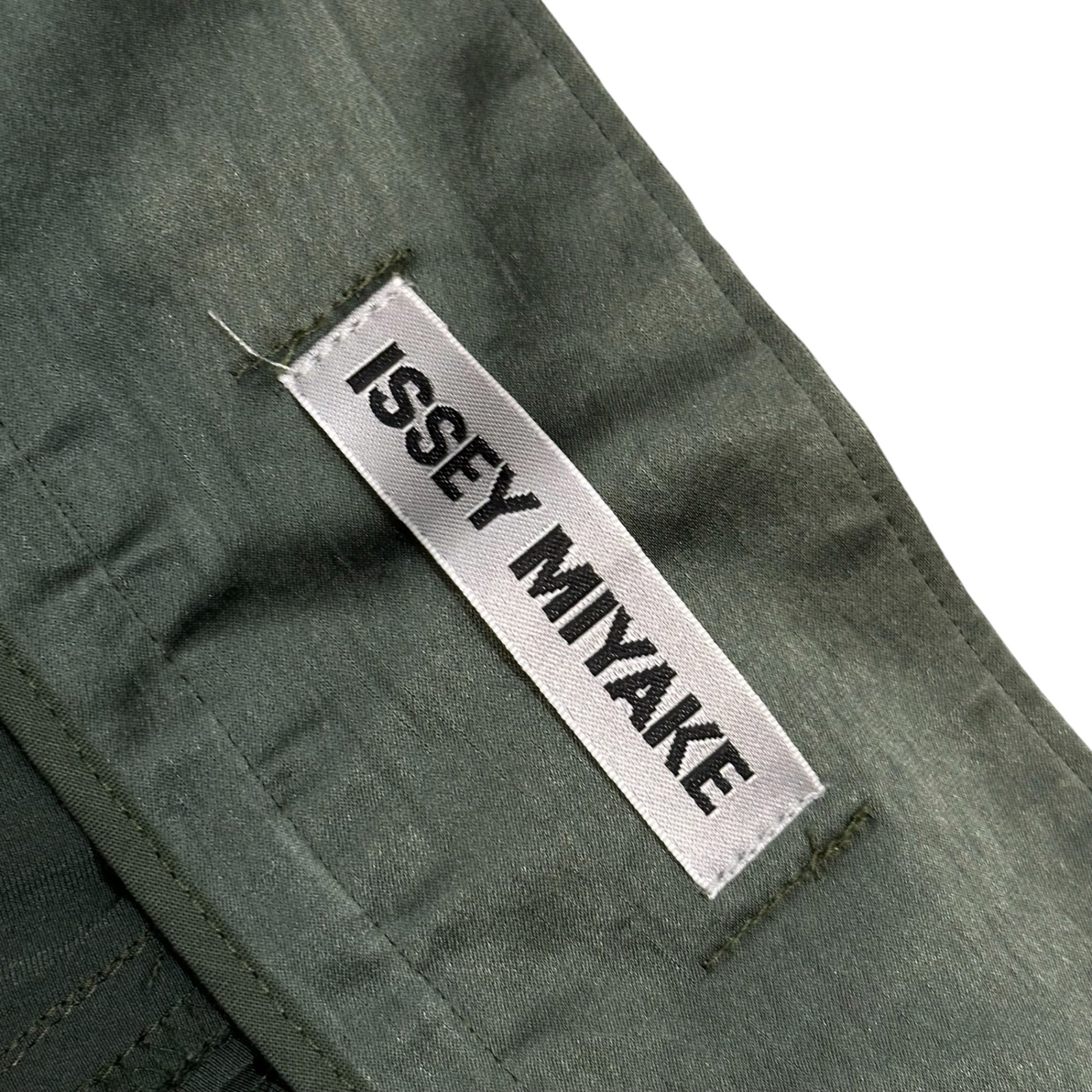 ISSEY MIYAKE(イッセイミヤケ) 2006SS Triacetate Parachute Cropped Pants トリアセテート パラシュート クロップド パンツ IM61FF022 2(M) カーキ 滝沢直己氏デザイン最終期 道化師パンツ ウィメンズライン 男性着用可能