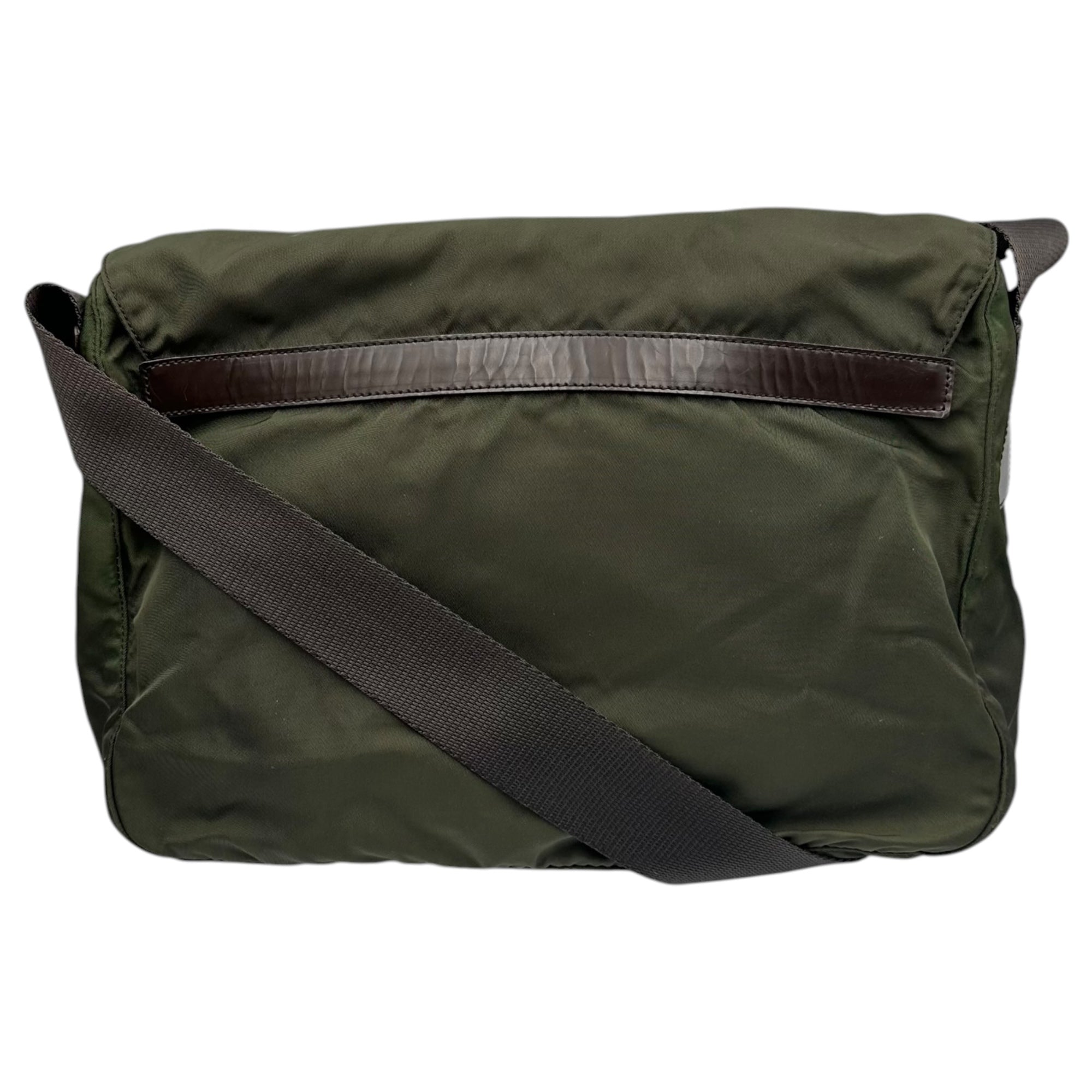 PRADA(プラダ) 90's~00's Nylon Double-Buckle Messenger Bag ナイロン ダブルバックル メッセンジャー バッグ グリーン ショルダー