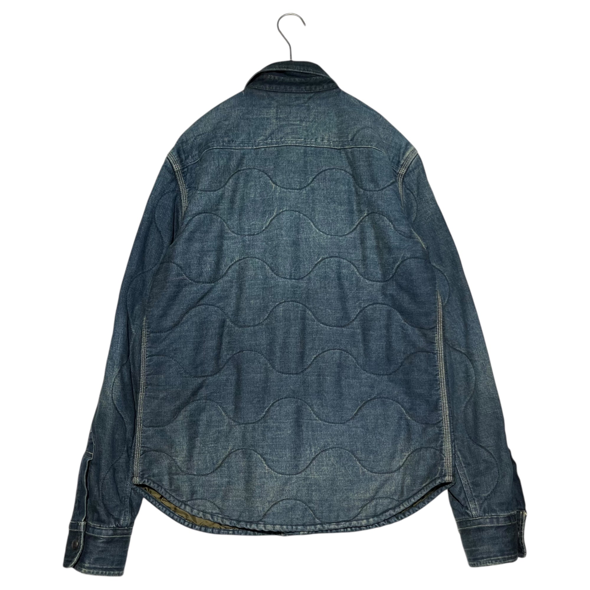 POLO RALPH LAUREN(ポロラルフローレン) denim quilted padded shirt デニム キルティング 中綿 シャツ SPEC-4BE781J S インディゴ