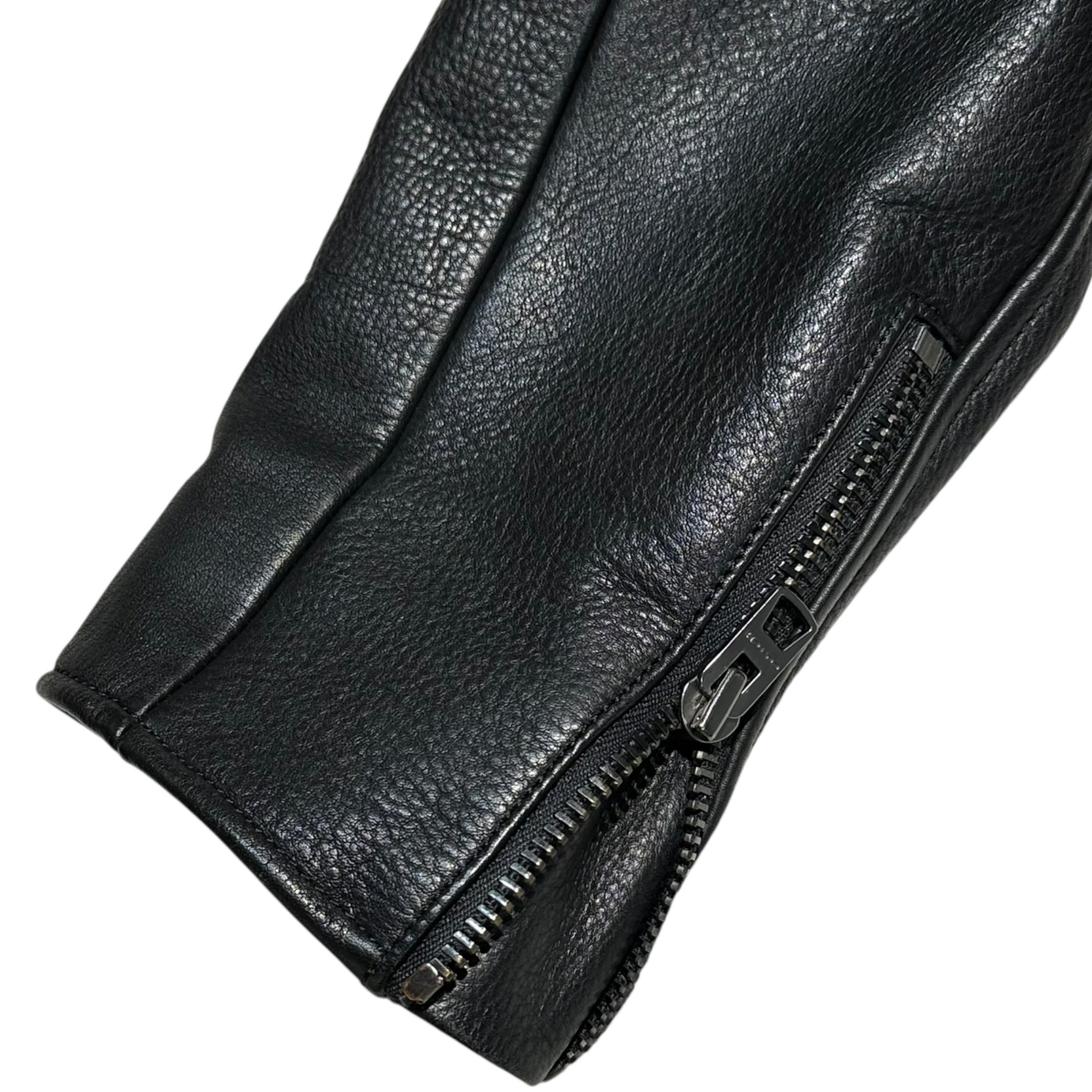COACH(コーチ) Cowhide Single Rider Jacket カウハイド シングル ライダース ジャケット F86594 M ブラック 牛革 レザー