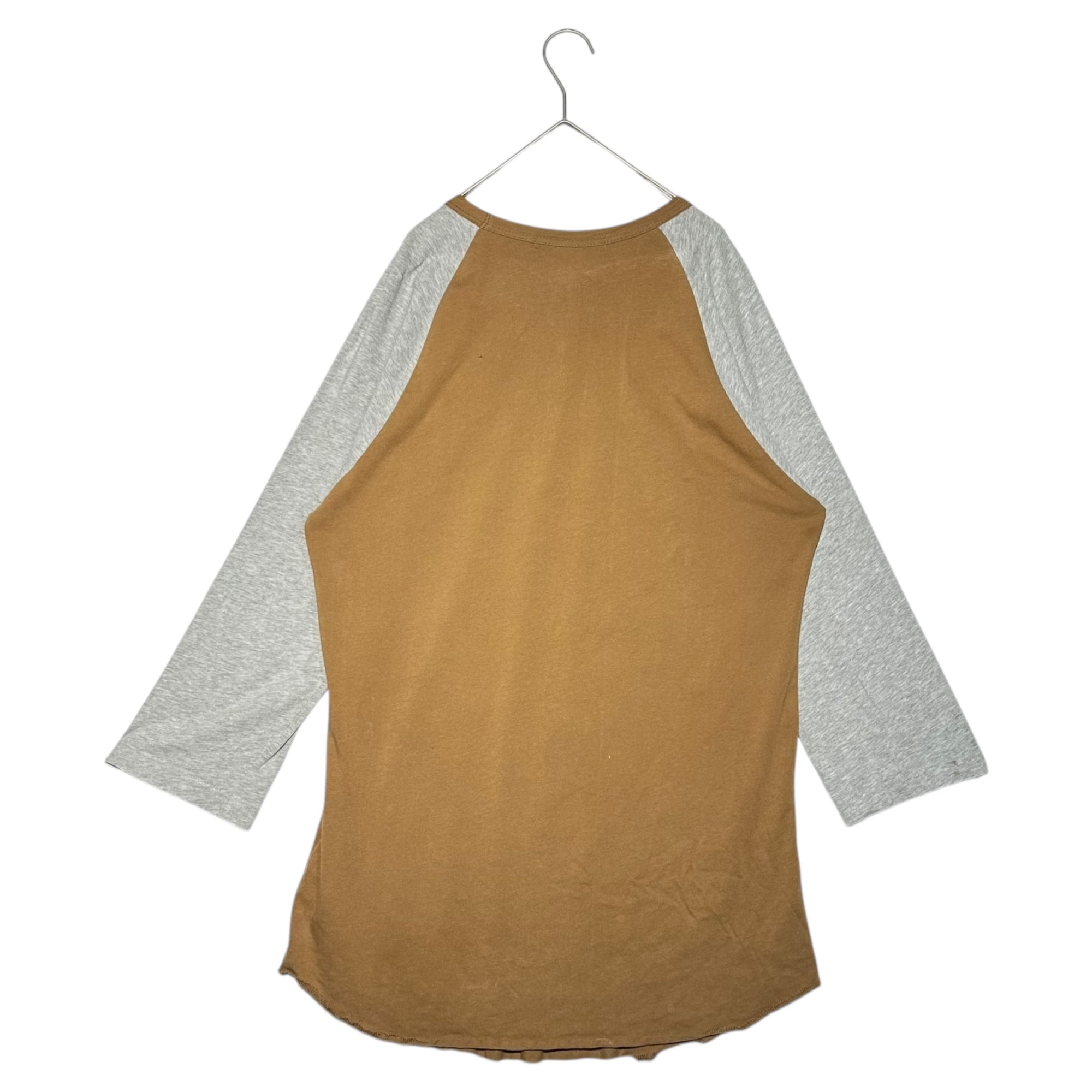 COMME des GARCONS SHIRT(コムデギャルソンシャツ) Raglan Logo Baseball-Style Cut-and-Sew Shirt ラグラン ロゴ ベースボールタイプ カットソー S28120 L ブラウン×グレー