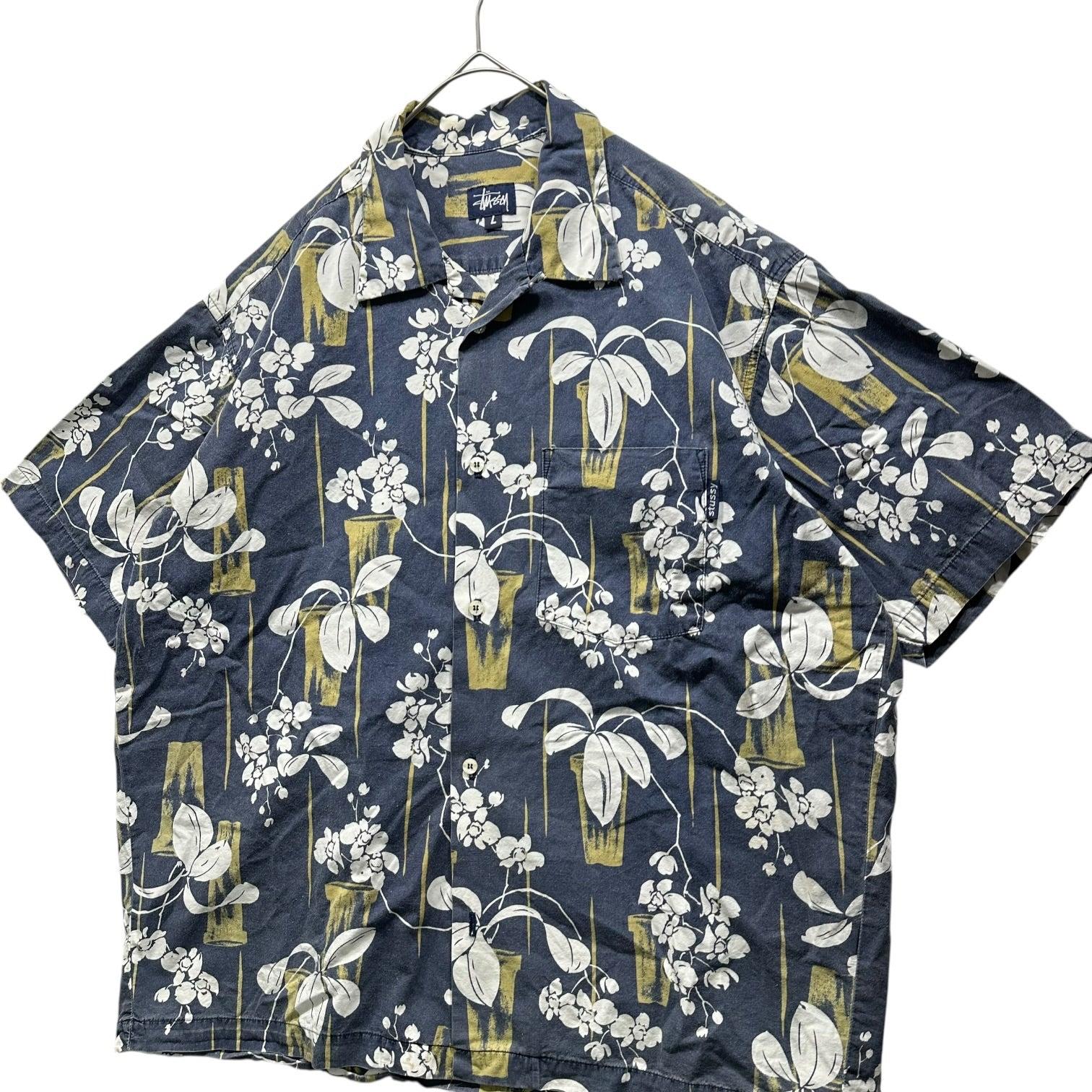 B*y様 80S 90S Stussy old ALOHA Tシャツ L STUSSY(ステューシー) 90's USA made Aloha Shirt アロハ シャツ L