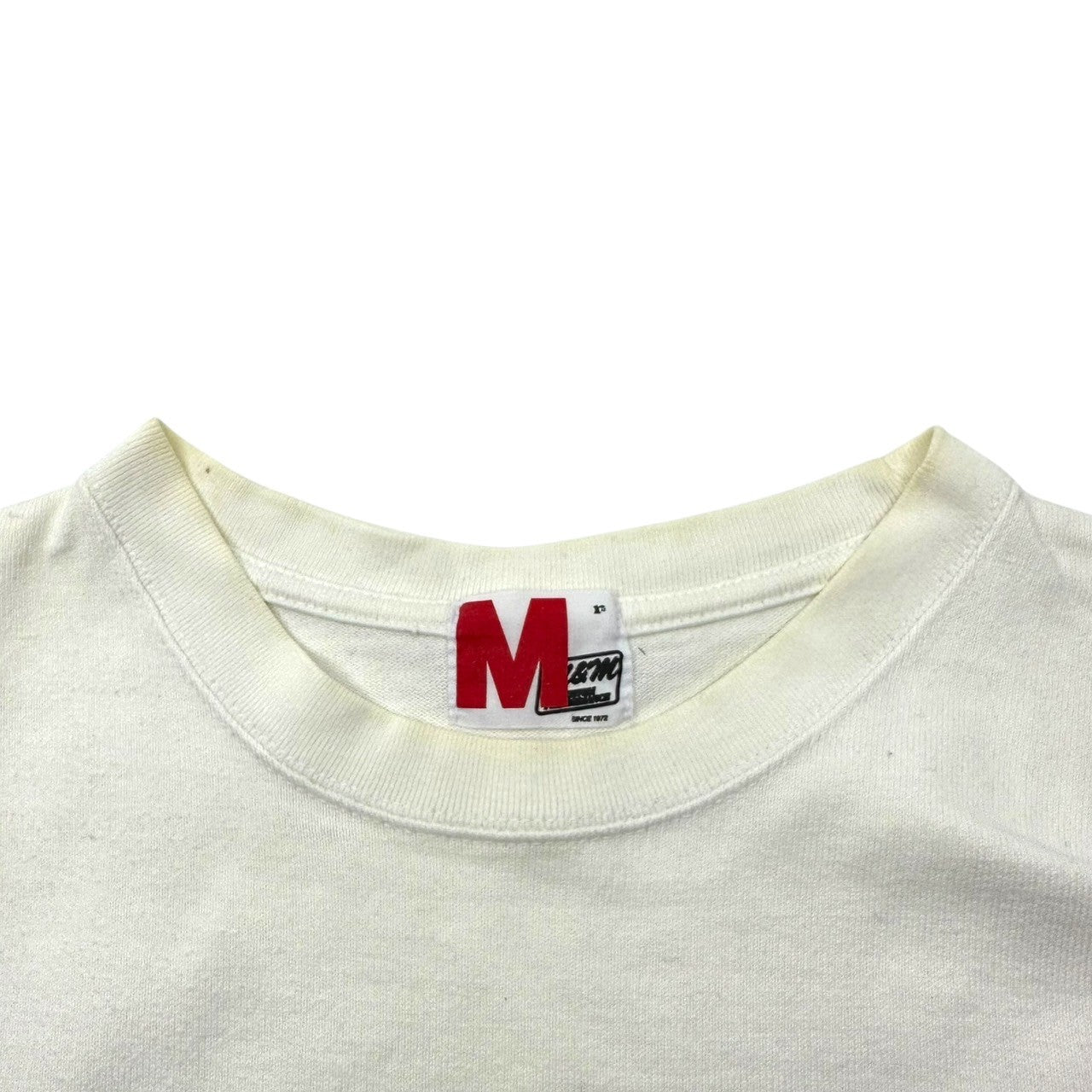 m&m CUSTOM PERFORMANCE(エムアンドエム) big star print t-shirt ビッグ スター プリント Tシャツ M ホワイト×ブルー×レッド