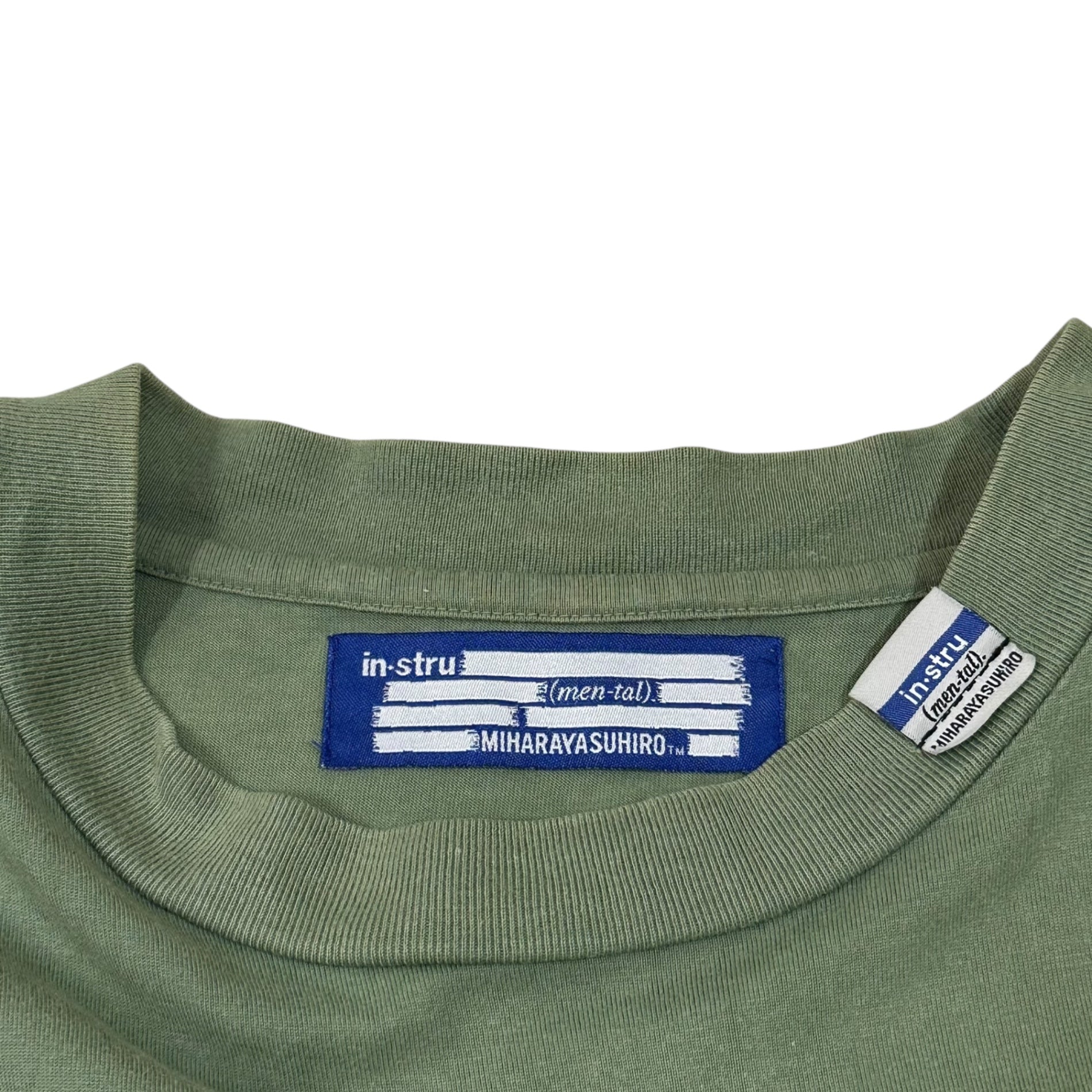 Maison MIHARA YASUHIRO(メゾンミハラヤスヒロ) 【in・stru(men-tal).】 embroidery T-shirt  胸 刺繍 ポケット Tシャツ I08TS531 グリーン 46(M程度)