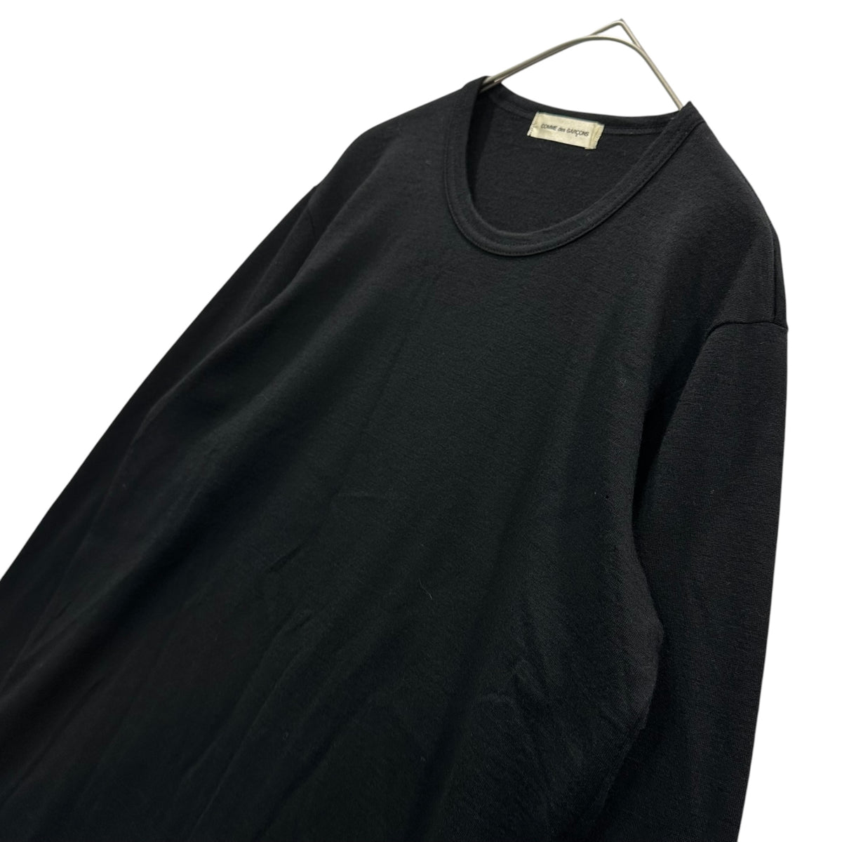 COMME des GARCONS(コムデギャルソン) 1991AW Basic Wool L/S Cut-And-Sewn ベーシック ウール 長袖 カットソー GT-050120 FREE ブラック AD1991 男性着用可能