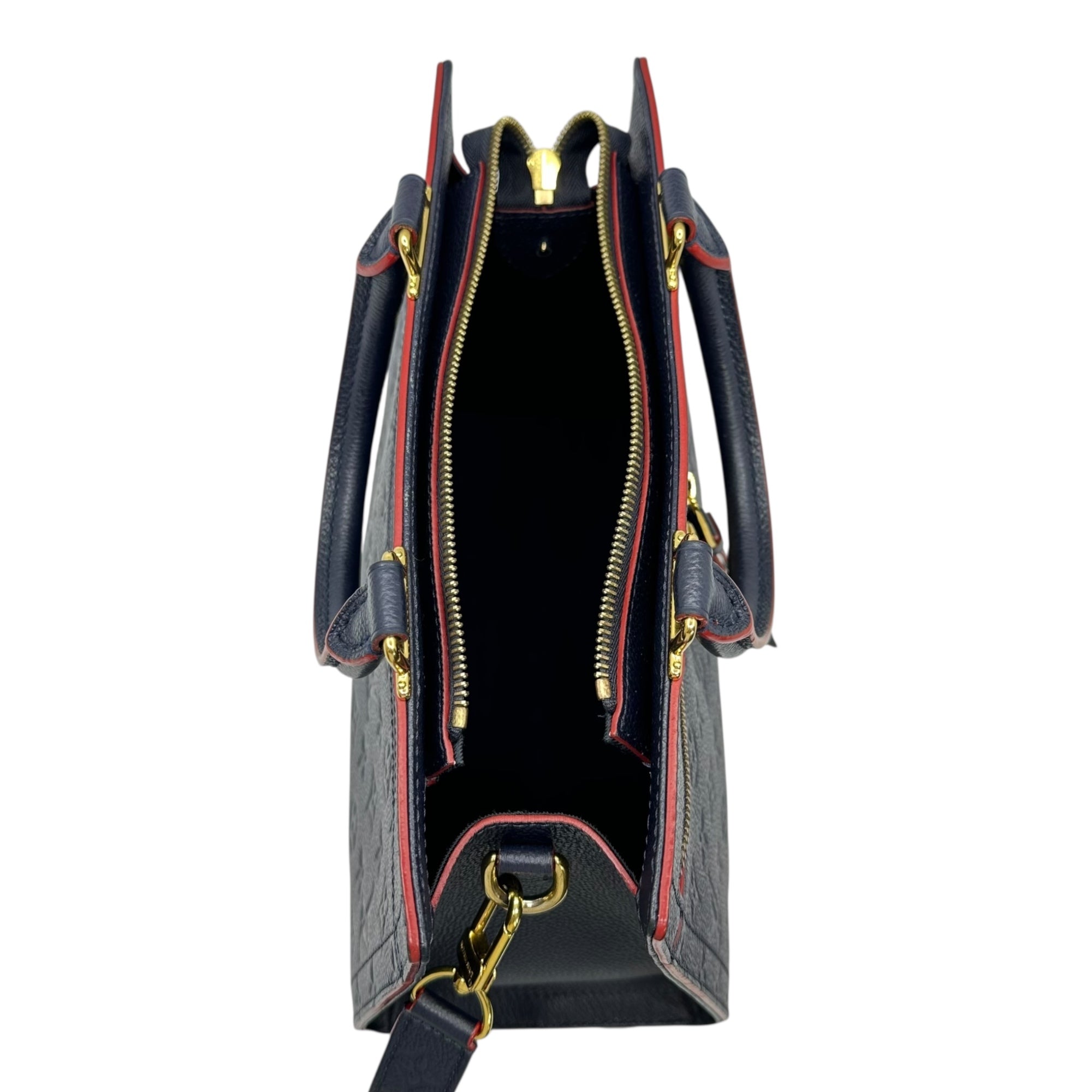 LOUIS VUITTON(ルイヴィトン) スリー PM モノグラム アンプラント マリーヌルージュ M54195 ネイビー×レッド TR3139 2WAY ショルダーバッグ