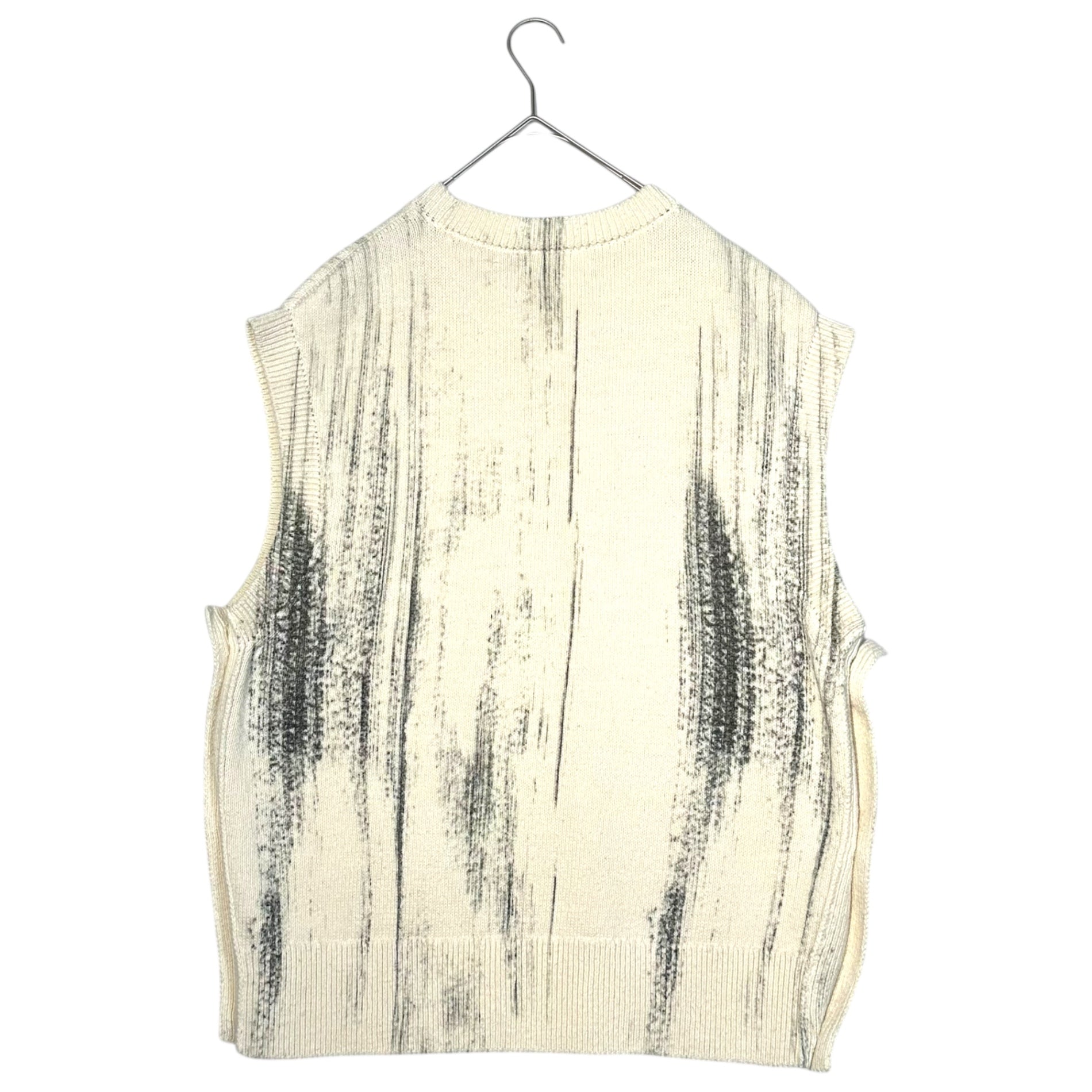 YOKE(ヨーク) 22SS Printed Cotton Crewneck Vest プリント コットン クルーネック ベスト YK22SS0348S 2(M程度) アイボリー