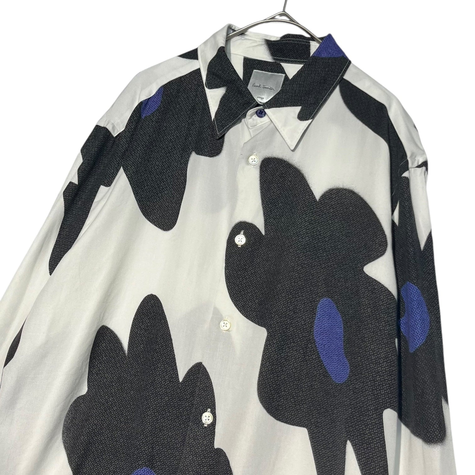 PAUL SMITH(ポールスミス) Flower print cellulose L/S shirt フラワー プリント セルロース 長袖 シャツ  PF-CR-80041 L ホワイト